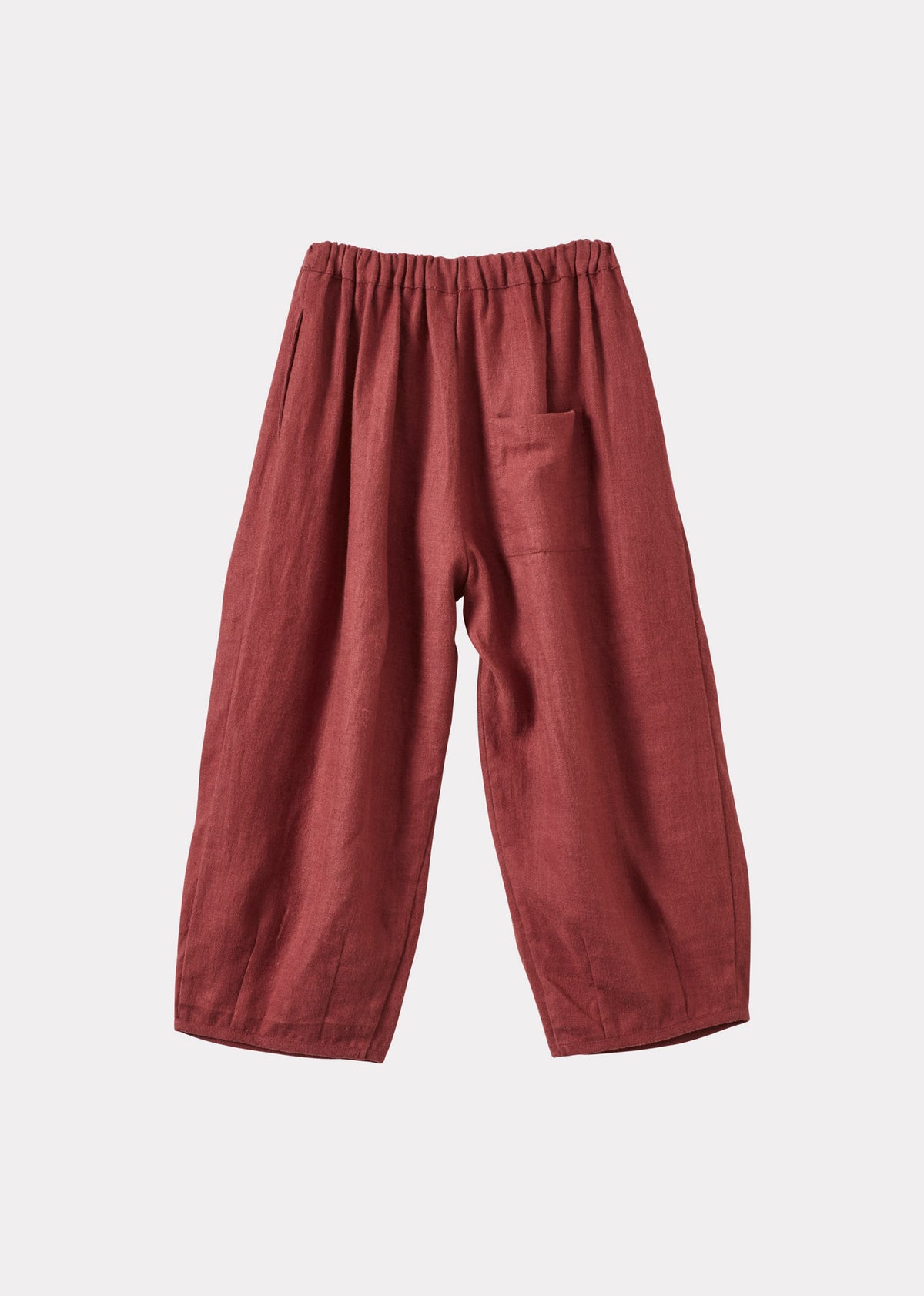 BOBBY CHILDREN'S LINEN TROUSERS - BERRY