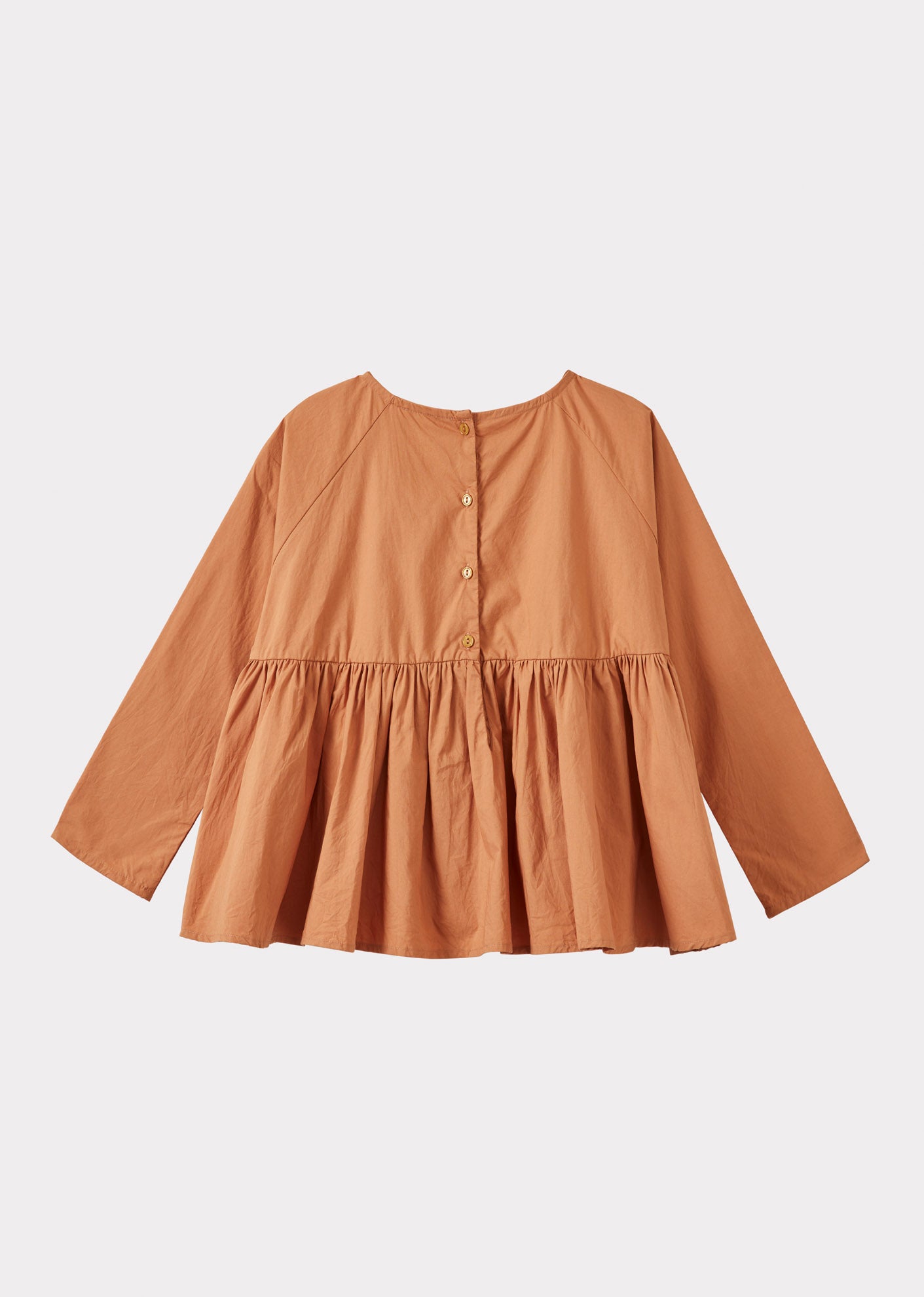 CALLIOPE GIRL'S COTTON BLOUSE - BURNT ORANGE