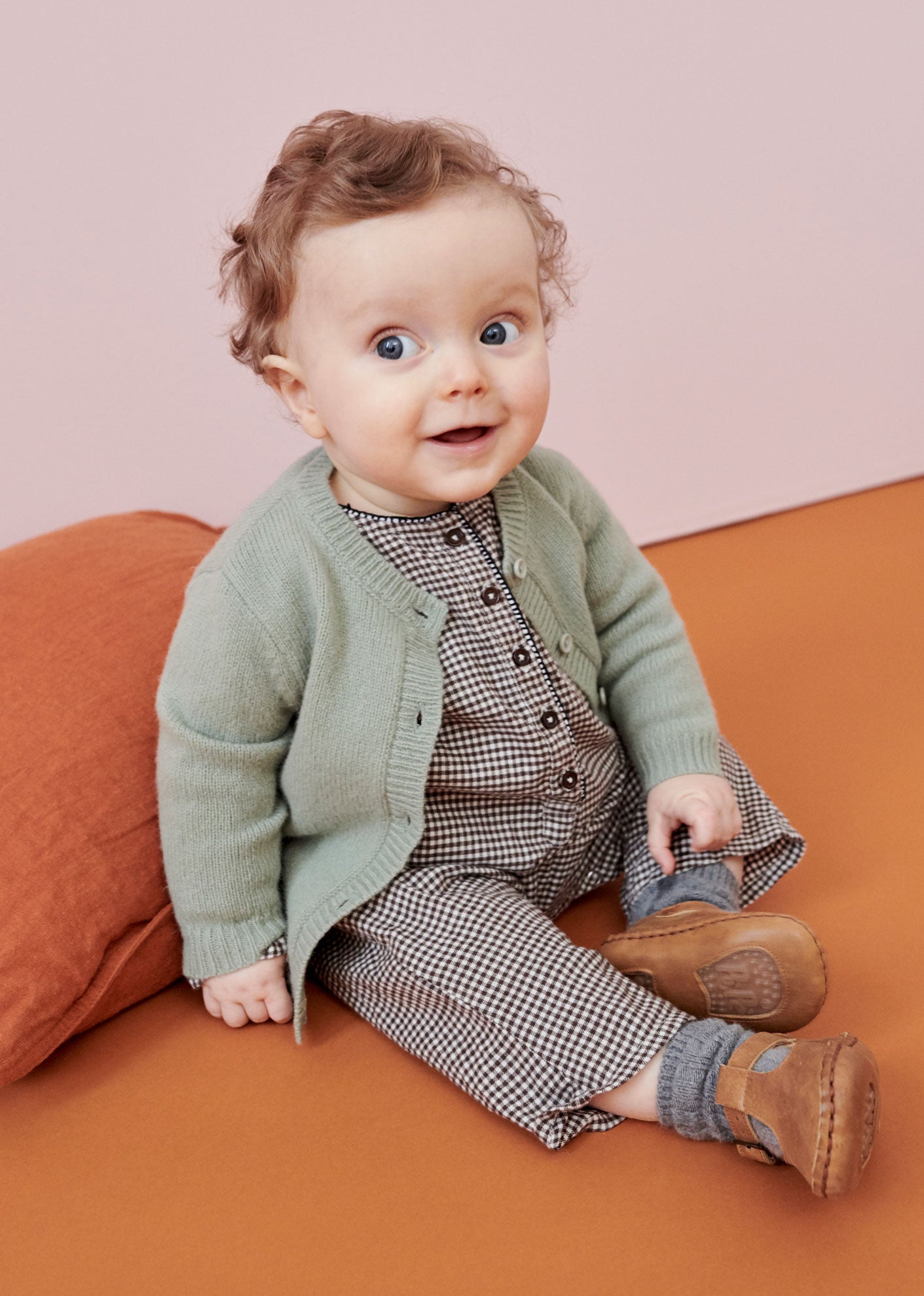 GADWELL BABY CARDIGAN - SAGE