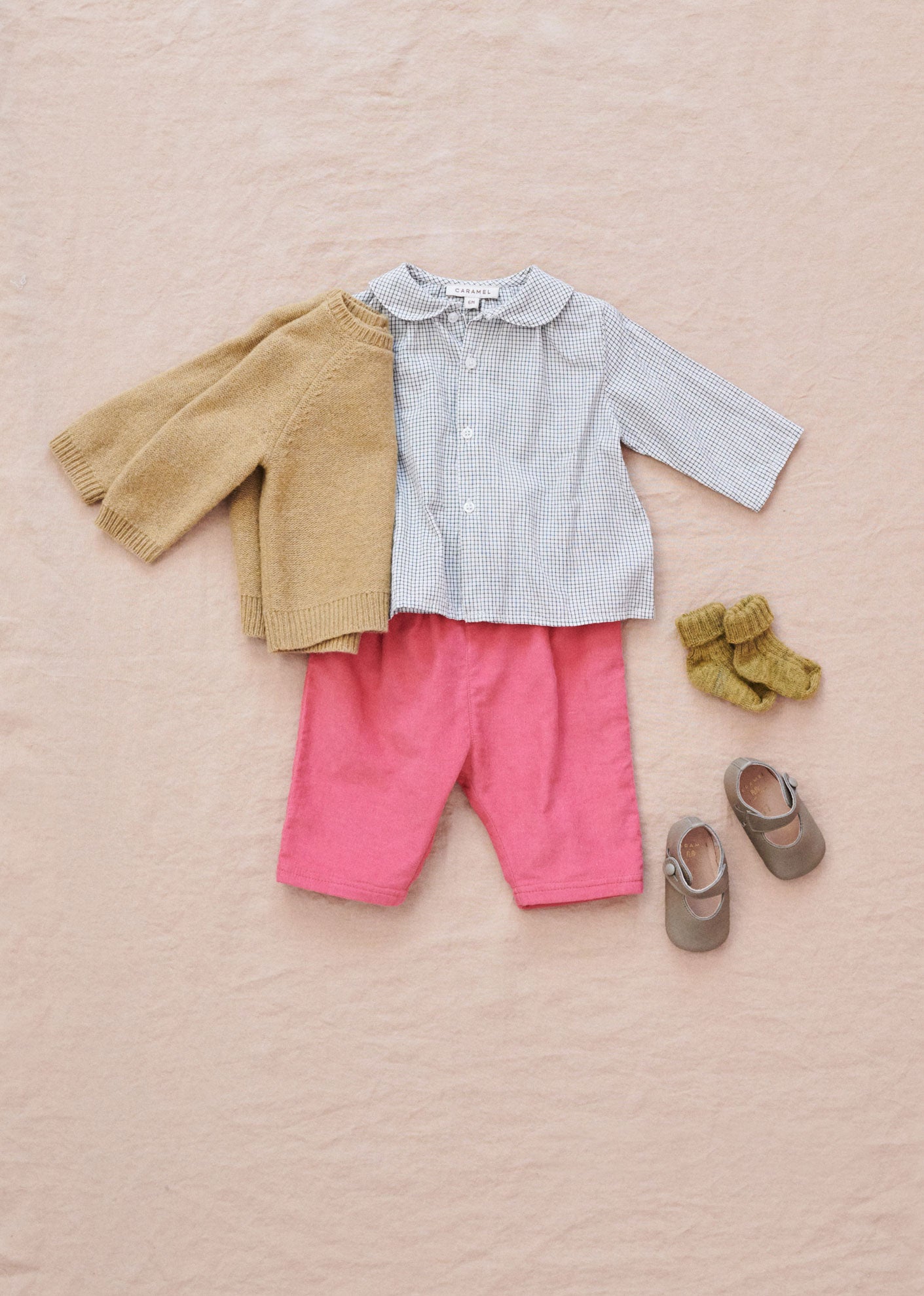 GADWELL BABY CARDIGAN - SAND