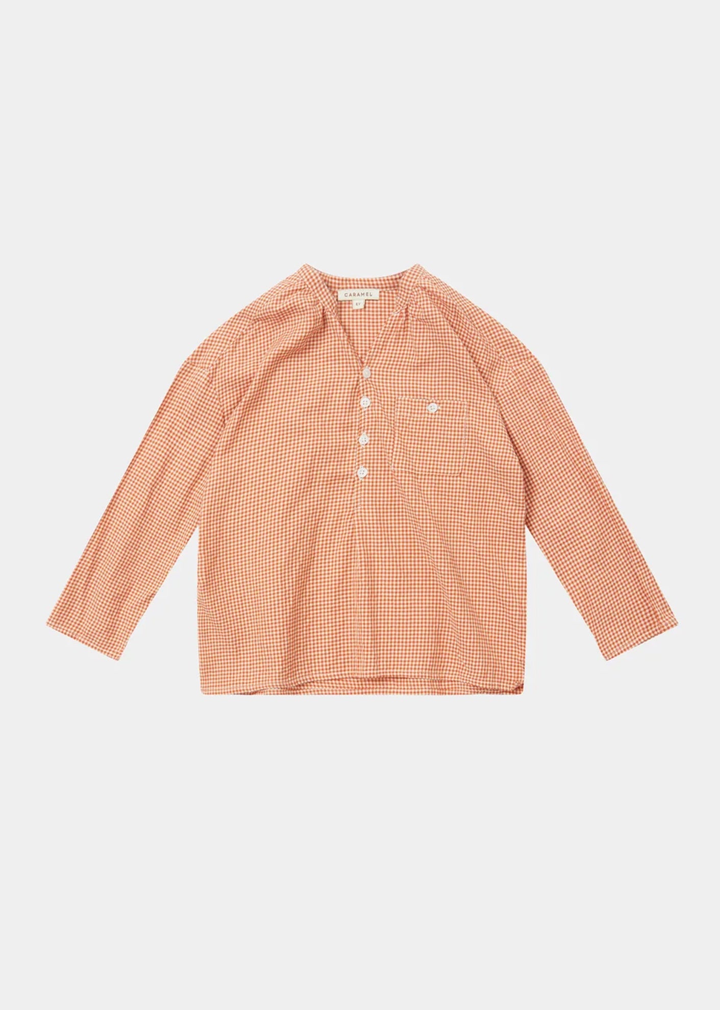 ADONIS SHIRT - ORANGE CHECK