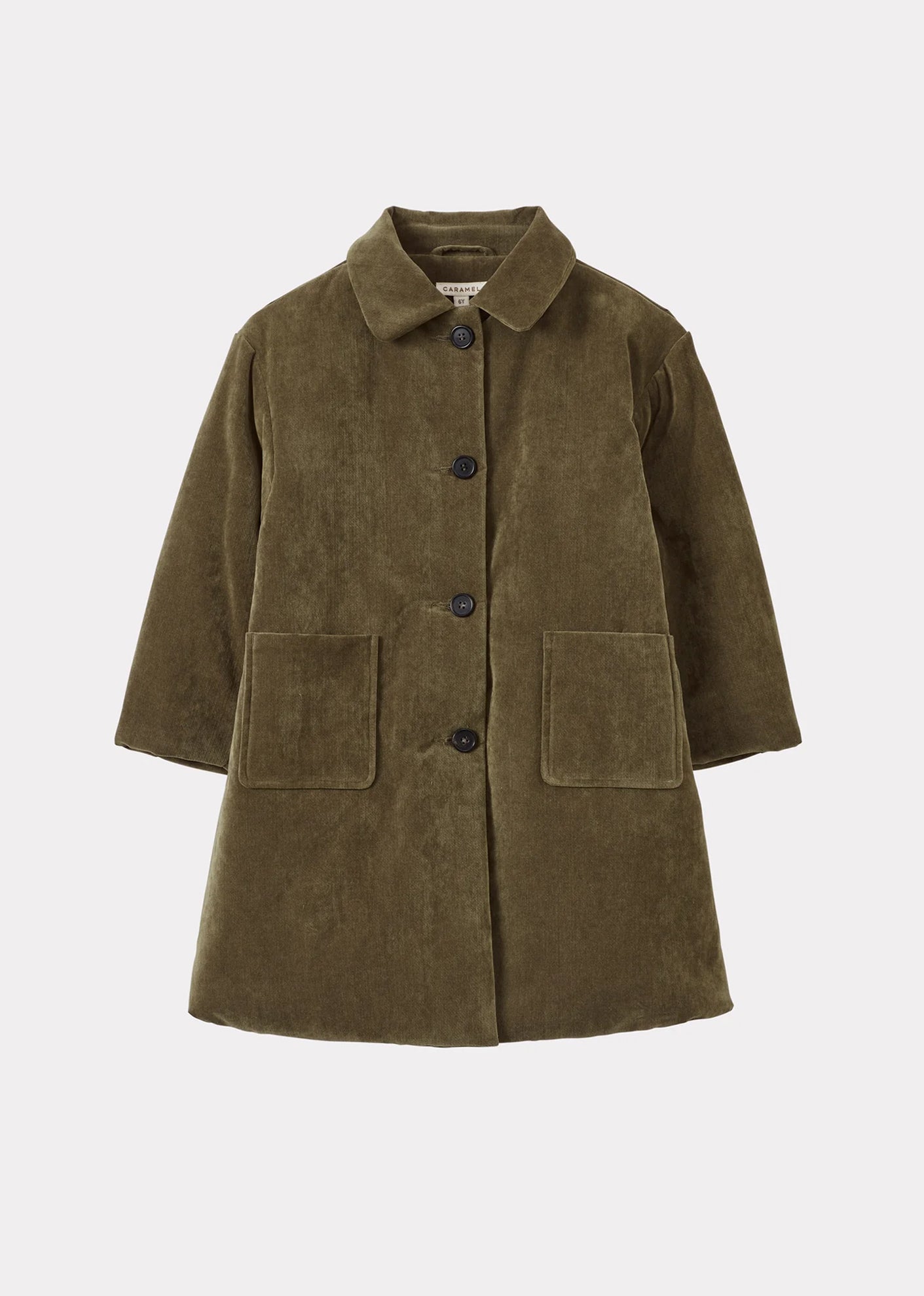 CAMBRIDGE CHILDREN'S VELVET COAT - GOLDEN GREEN