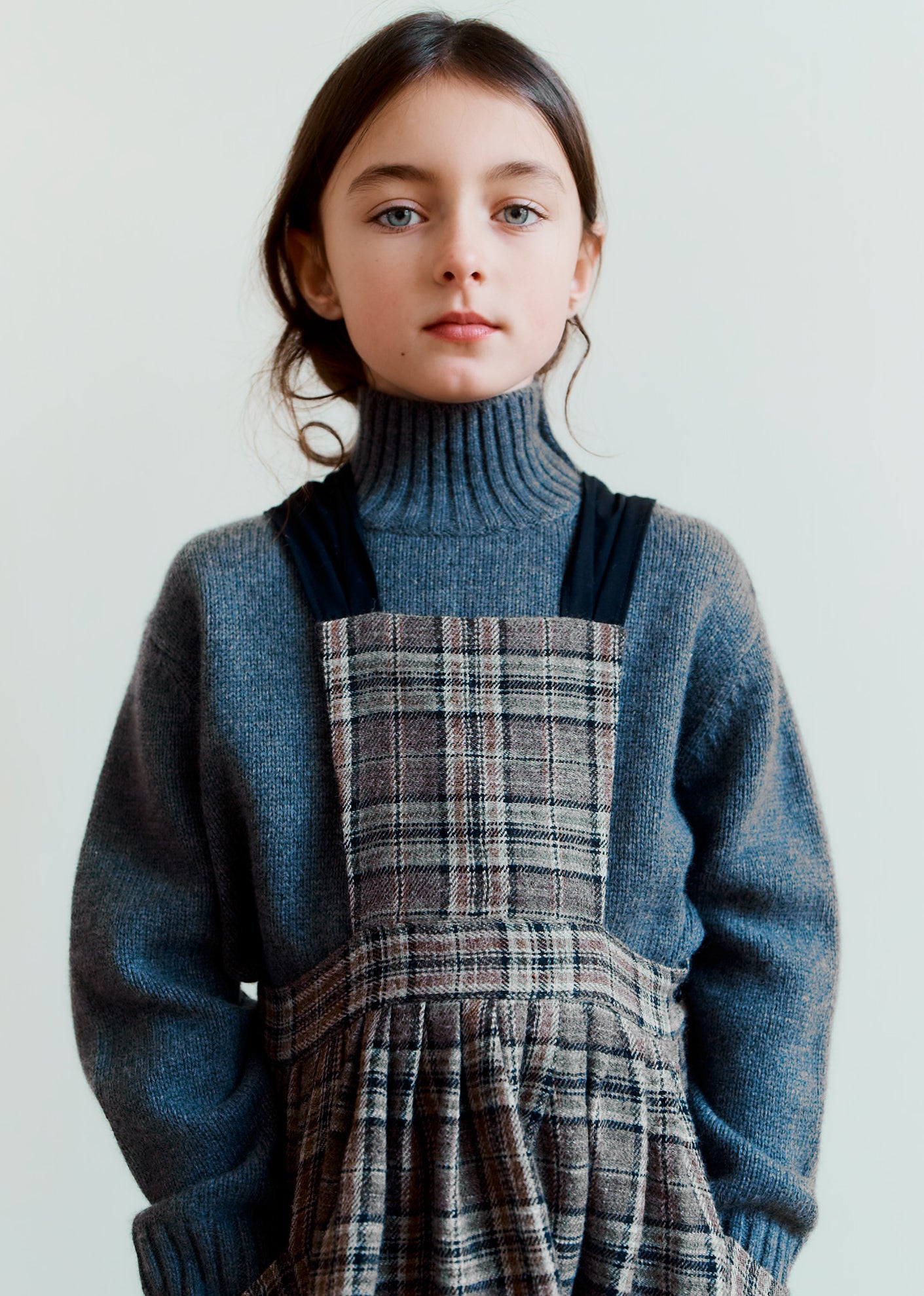 CERO CHILDREN'S WOOL MIX TURTLENECK - DARK GREY