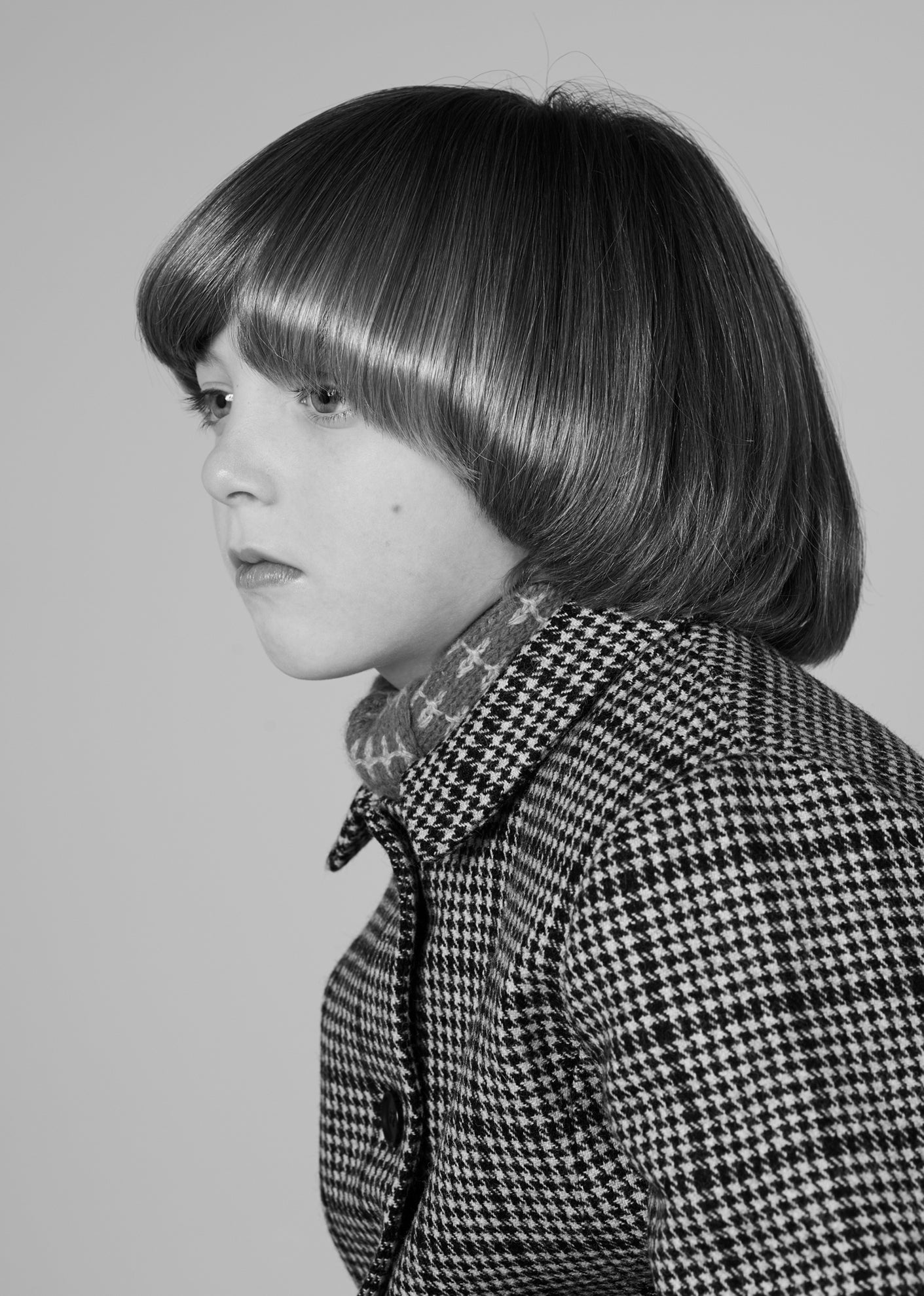 FELIX CHILDREN'S NEW WOOL COAT - HOUNDSTOOTH