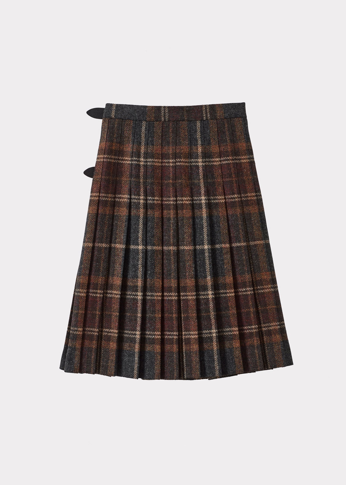STIRLING CHILDREN'S LONG WOOL KILT - CHOCOLATE CHECK