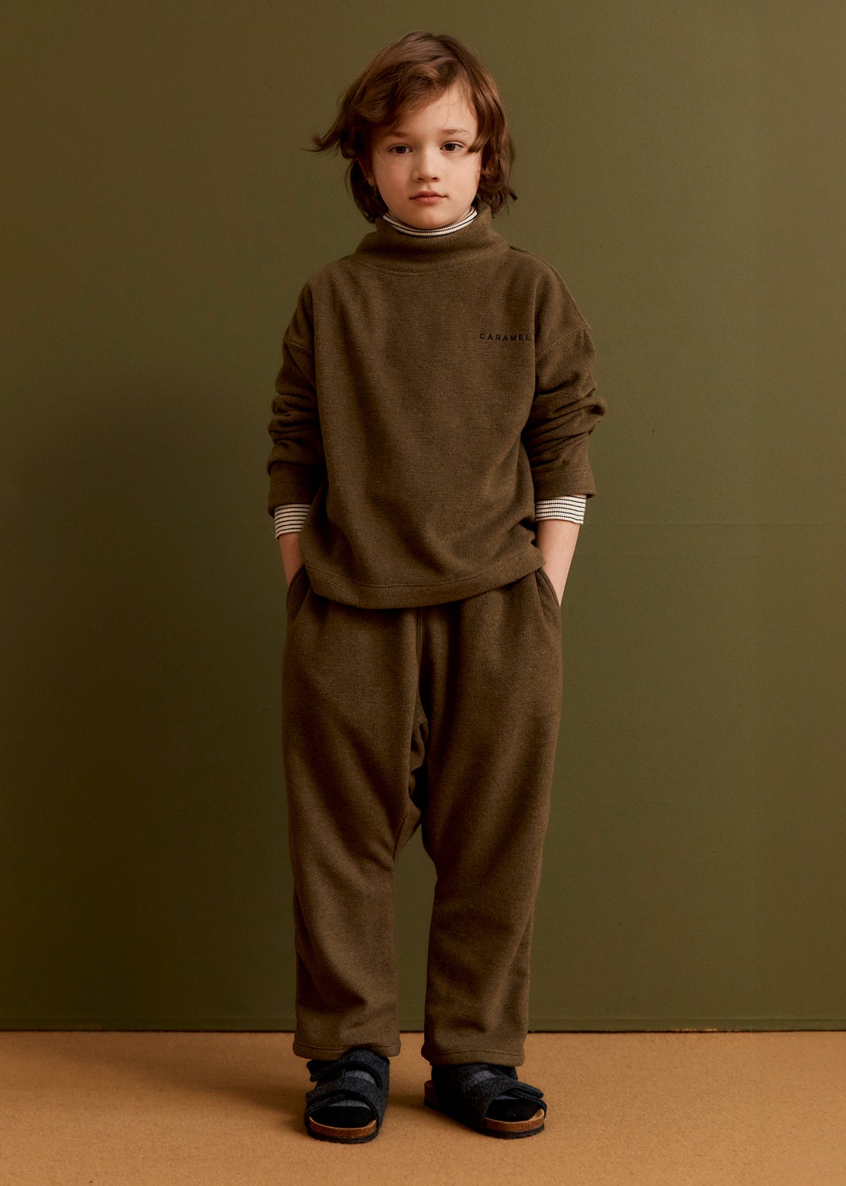 BROC CHILDREN'S FLEECE TROUSERS - OLIVE