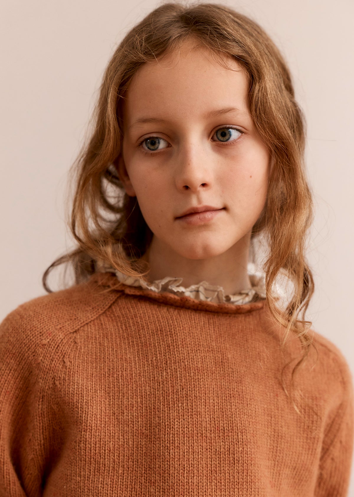 EDITH CHILDREN'S MERINO WOOL JUMPER - APRICOT