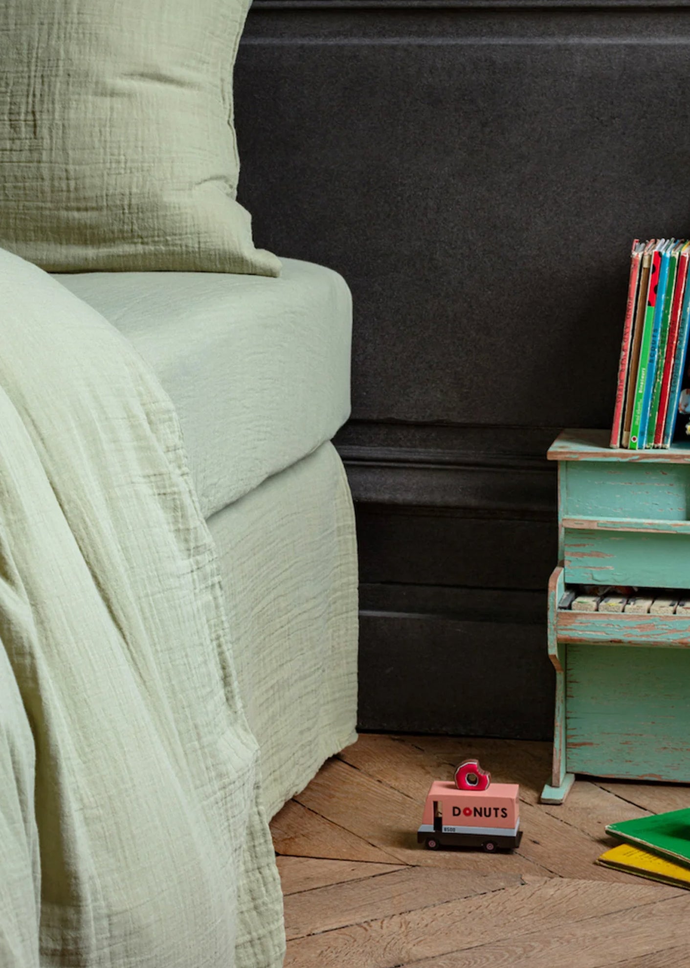 FITTED SHEET 90 X 200 -MERCI - VERT 77 RUE DE VARENNE