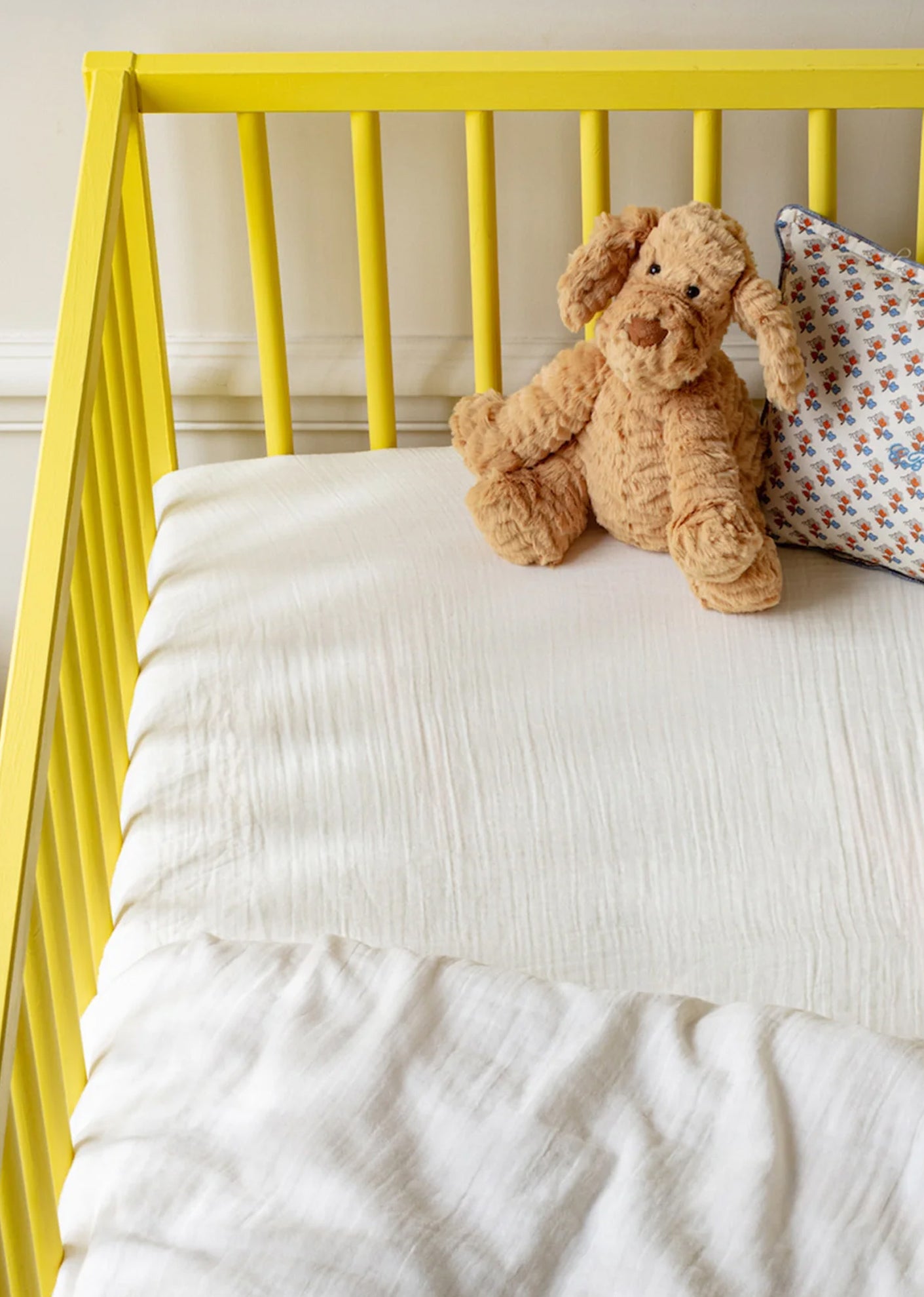 FITTED SHEET 60 X 120 - MERCI - BLANC DE MEUDON