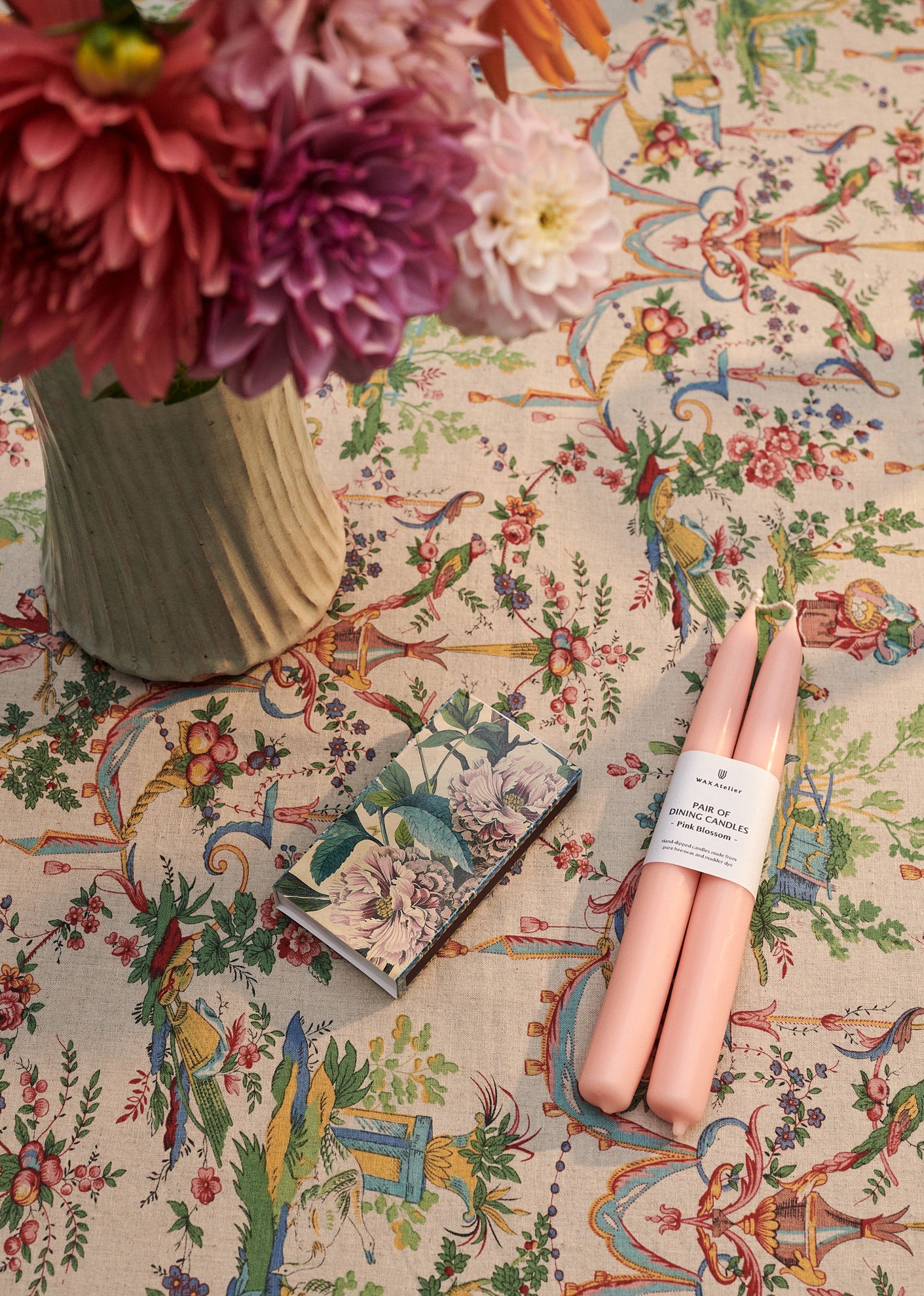 LINEN TABLE CLOTH - FRENCH VERSAILLES PRINT