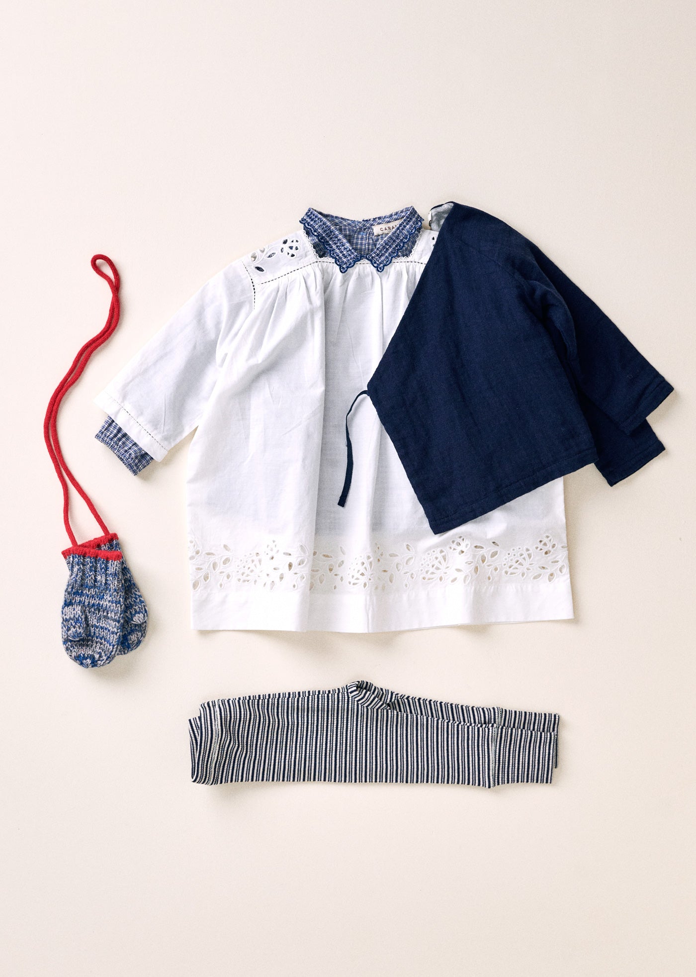 POCHARD BABY WRAP CARDIGAN - NAVY