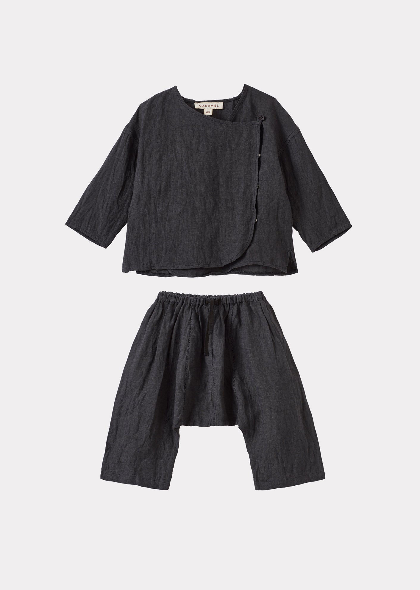 ACORUS BABY TOP AND TROUSERS SET - CHARCOAL