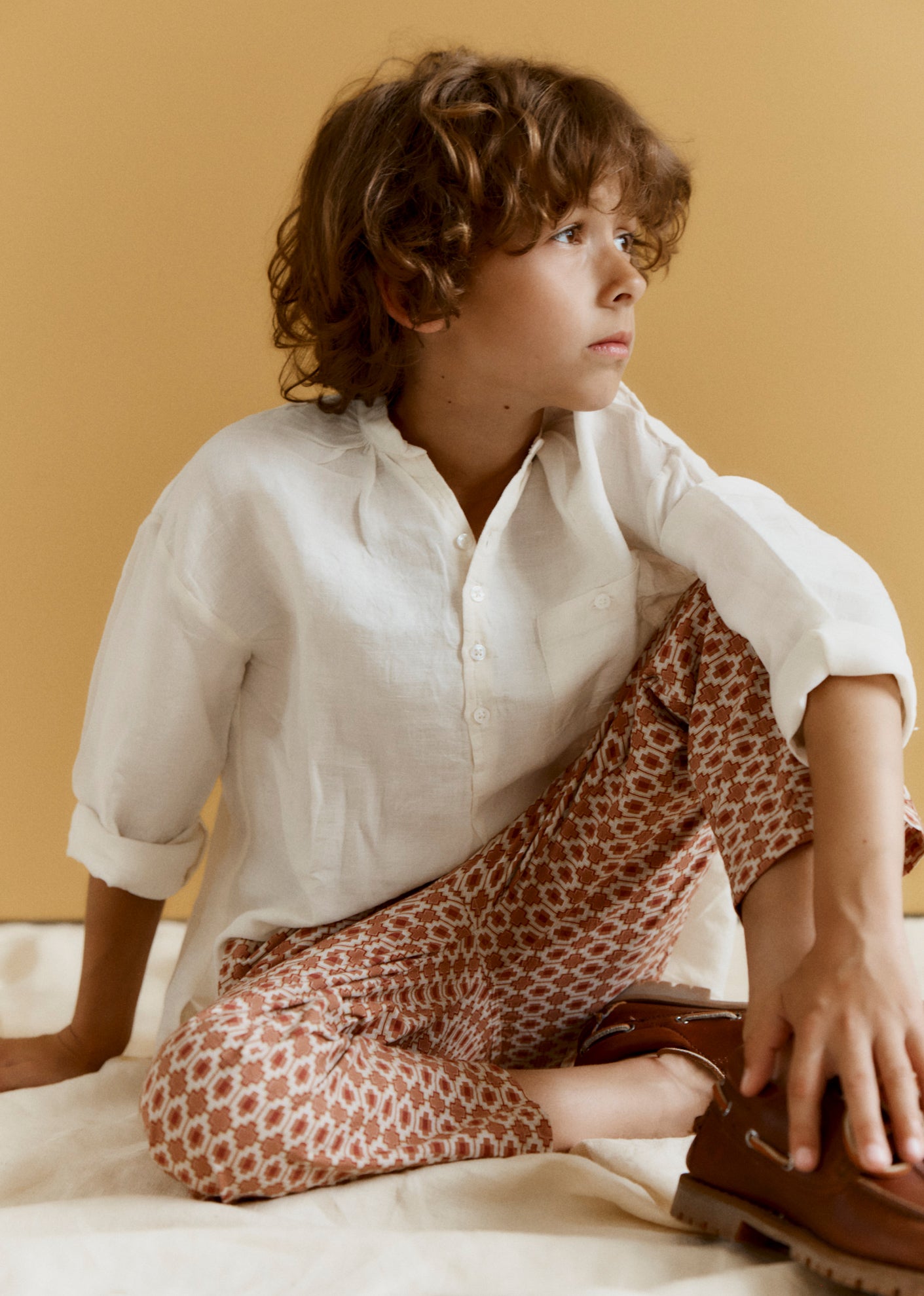 LEDA CHILDREN'S TROUSERS - KALEIDOSCOPE PRINT