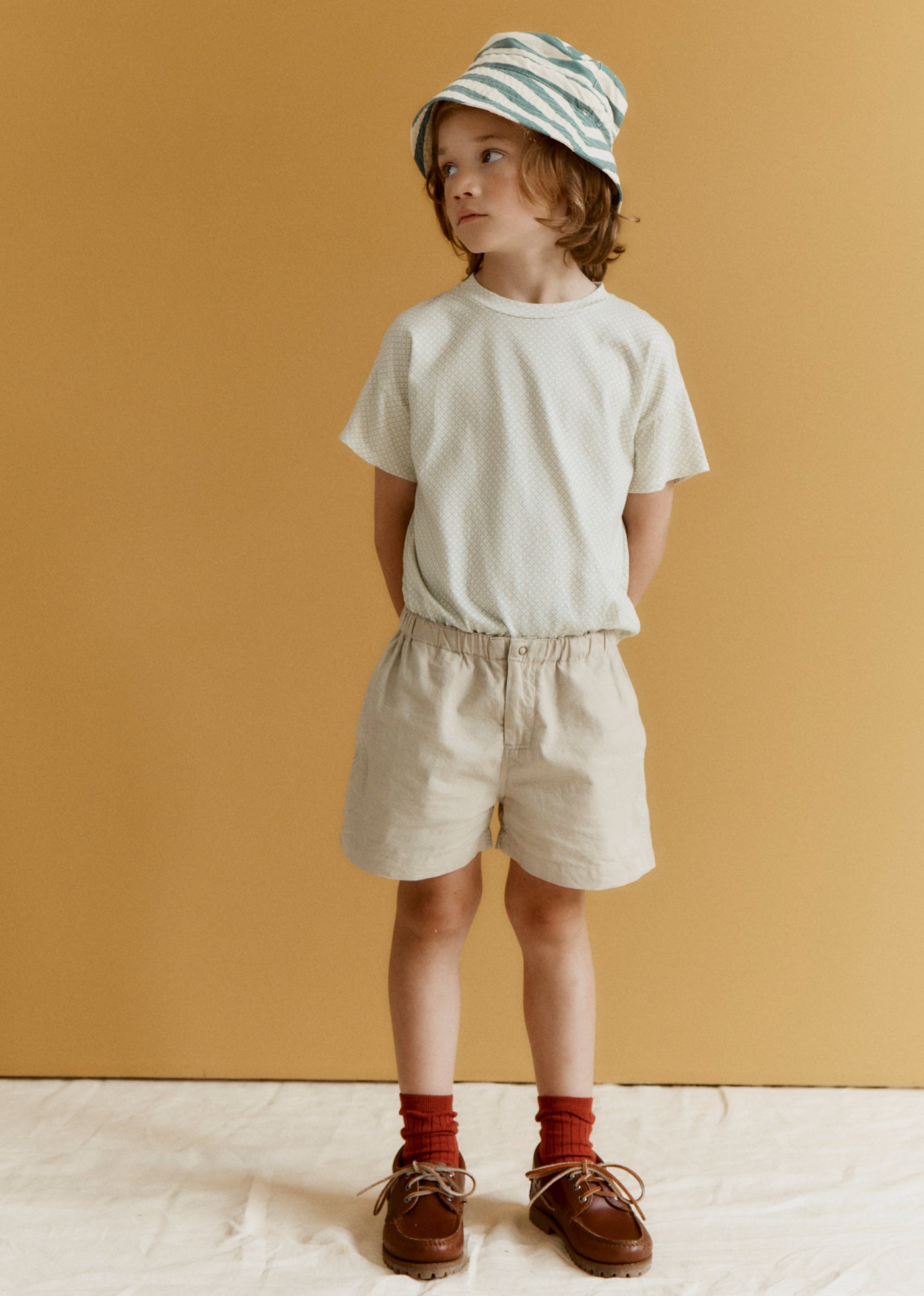 APIUM CHILDREN'S COTTON SHORTS - TAUPE