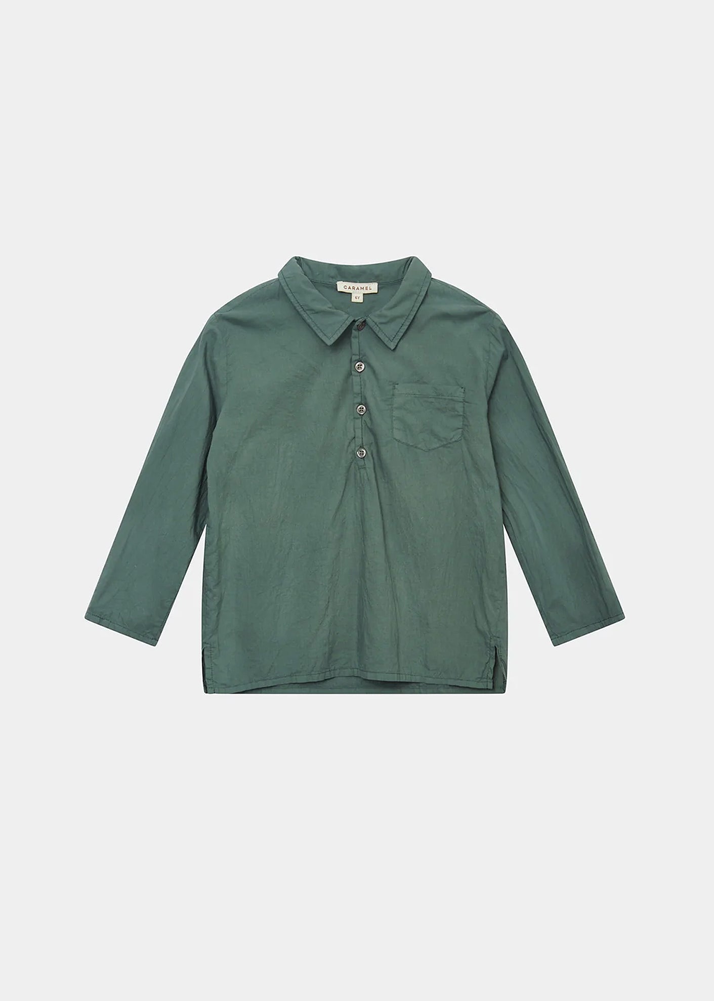 BULLSHARK CHILDREN'S COTTON SHIRT - BOTTLE GREEN