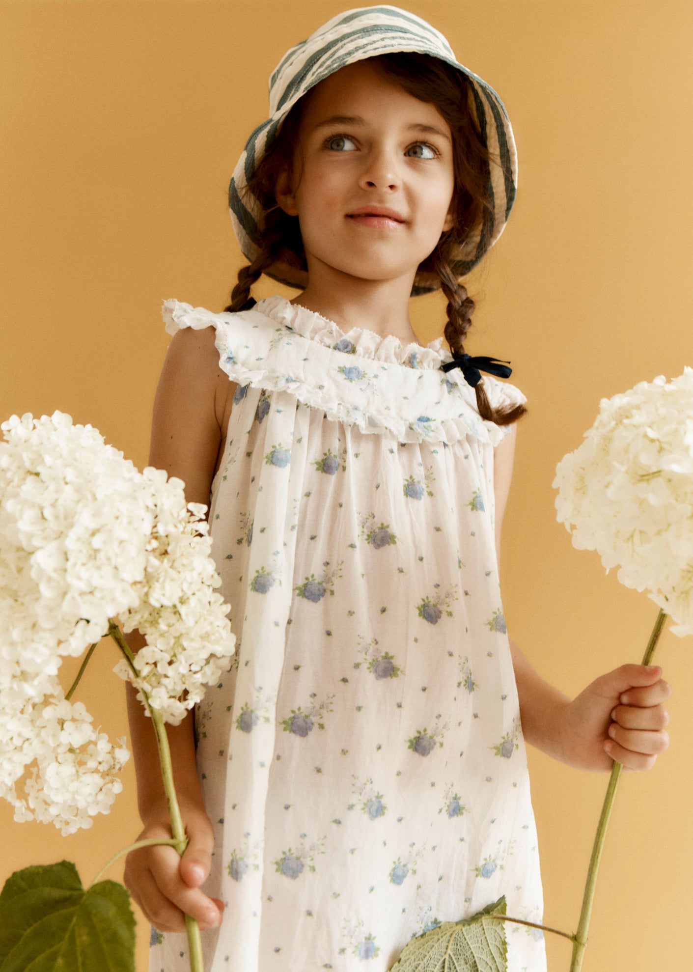 DELILAH GIRL'S COTTON DRESS - ROSE BOUQUET