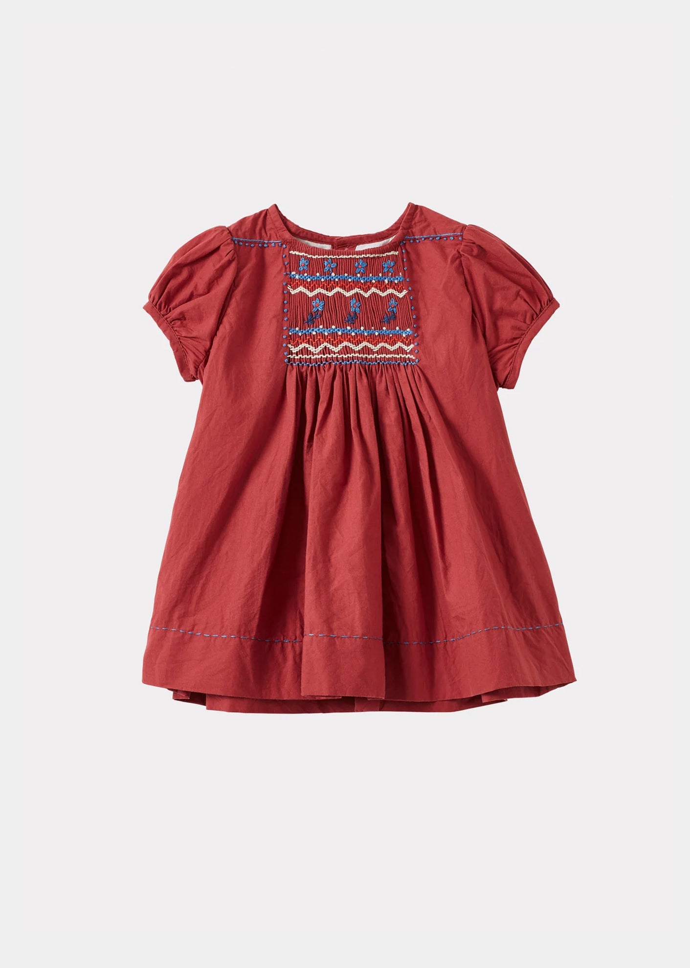 MORINGA BABY GIRL'S DRESS AND BLOOMERS SET - BERRY