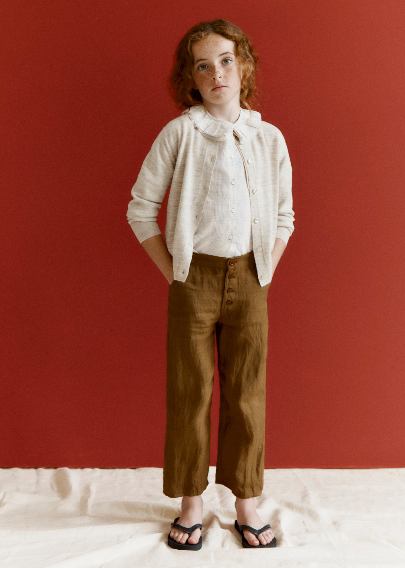 SULLIVAN CHILDREN'S TROUSERS - TOFFEE
