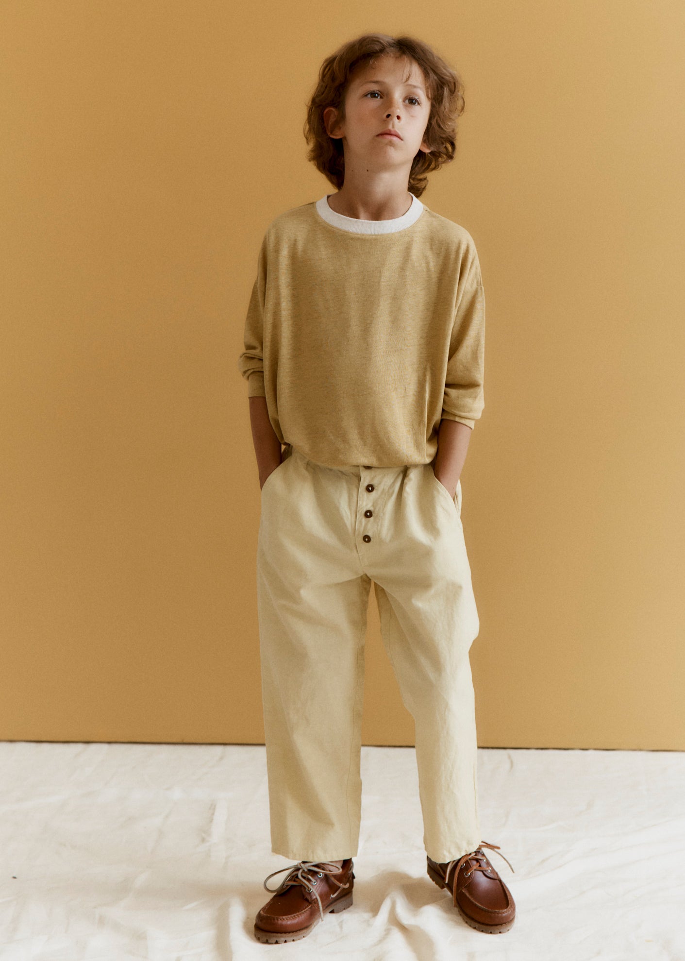 SULLIVAN CHILDREN'S TROUSERS - MUSTARD