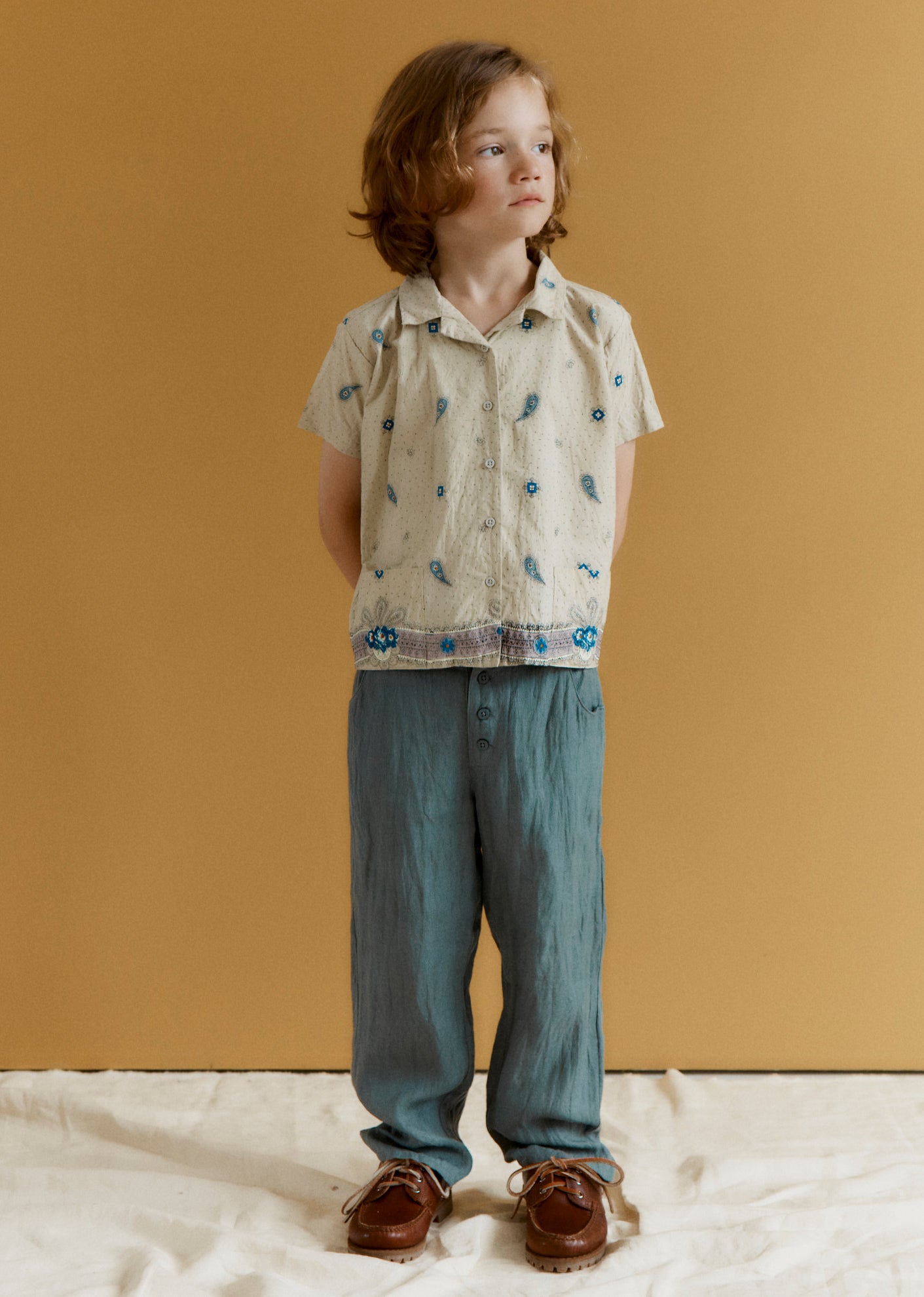 SULLIVAN CHILDREN'S TROUSERS - PETROL
