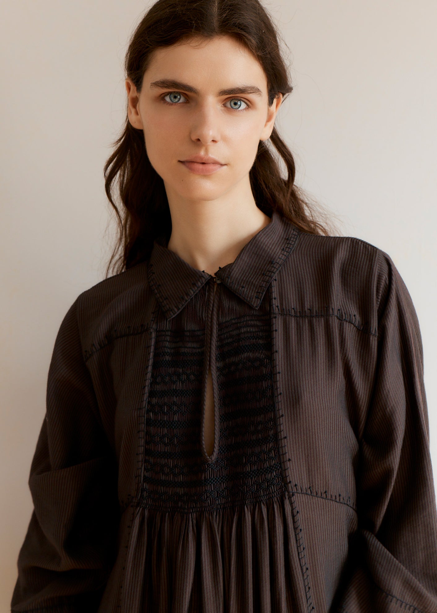 MARS WOMEN'S DRESS - CHOCOLATE STRIPE