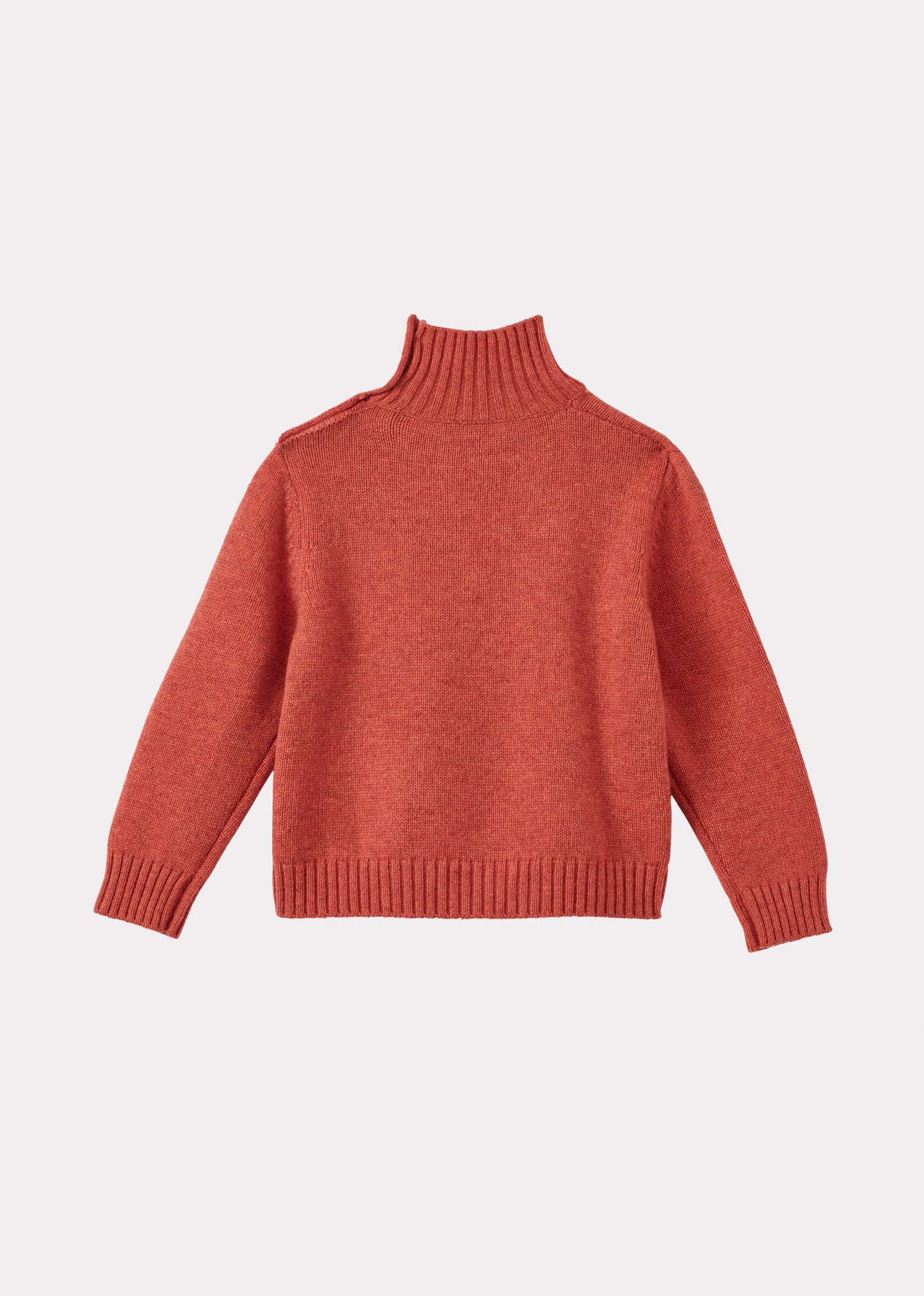 CERO CHILDREN'S WOOL MIX TURTLENECK - CORAL