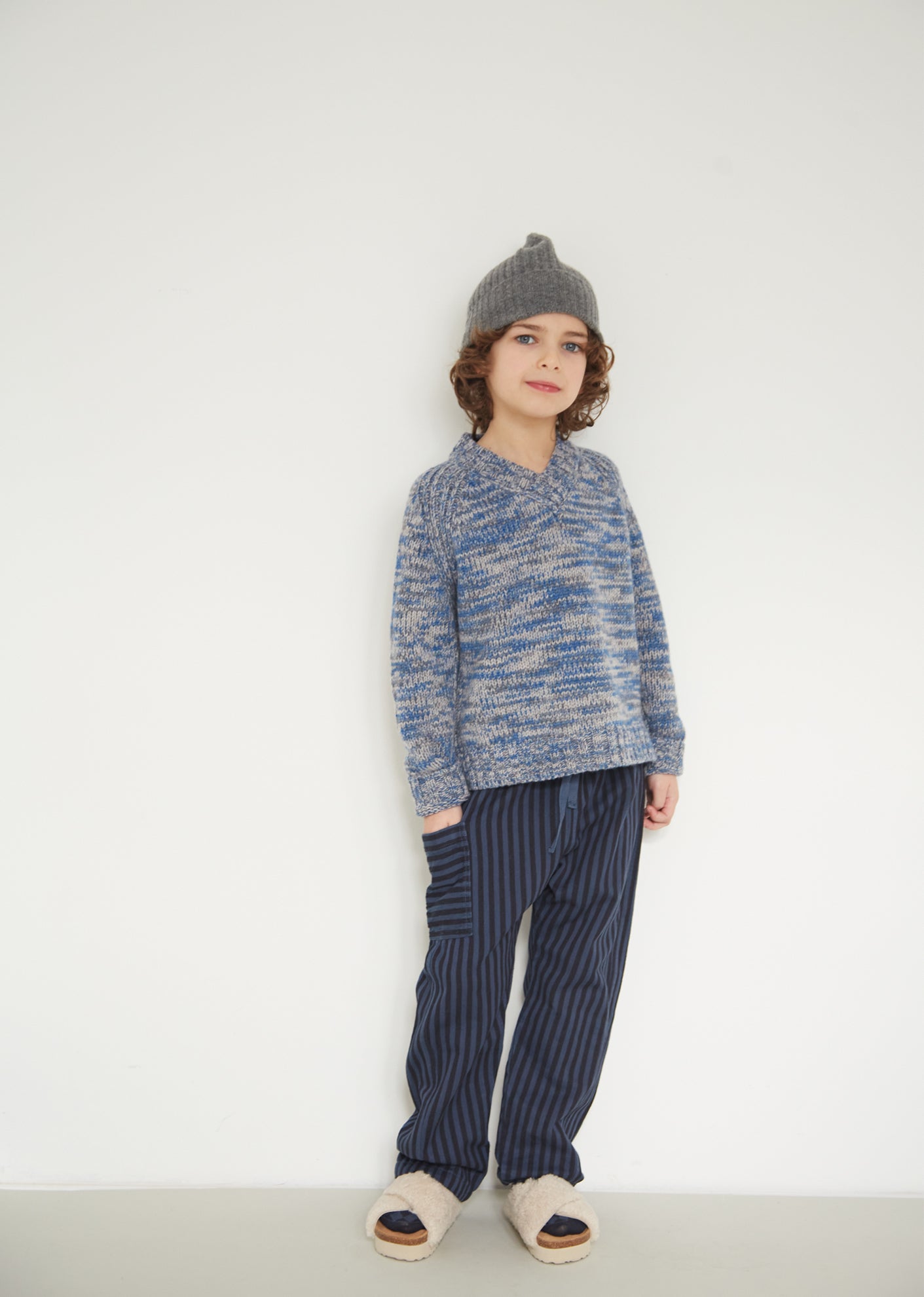 CHESTNUT KIDS TROUSER - STORM BLUE STRIPE 1