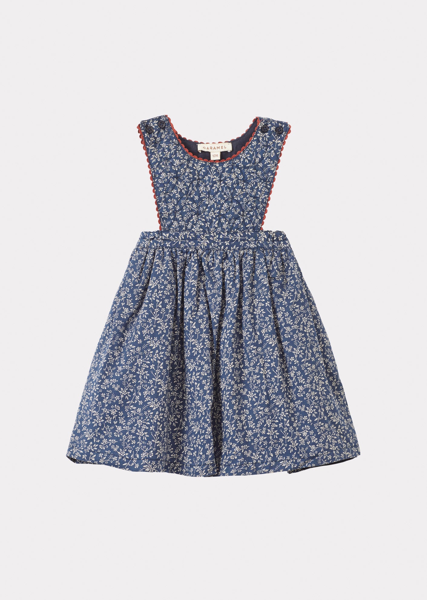 COLIMA BABY DRESS - NAVY FLORAL