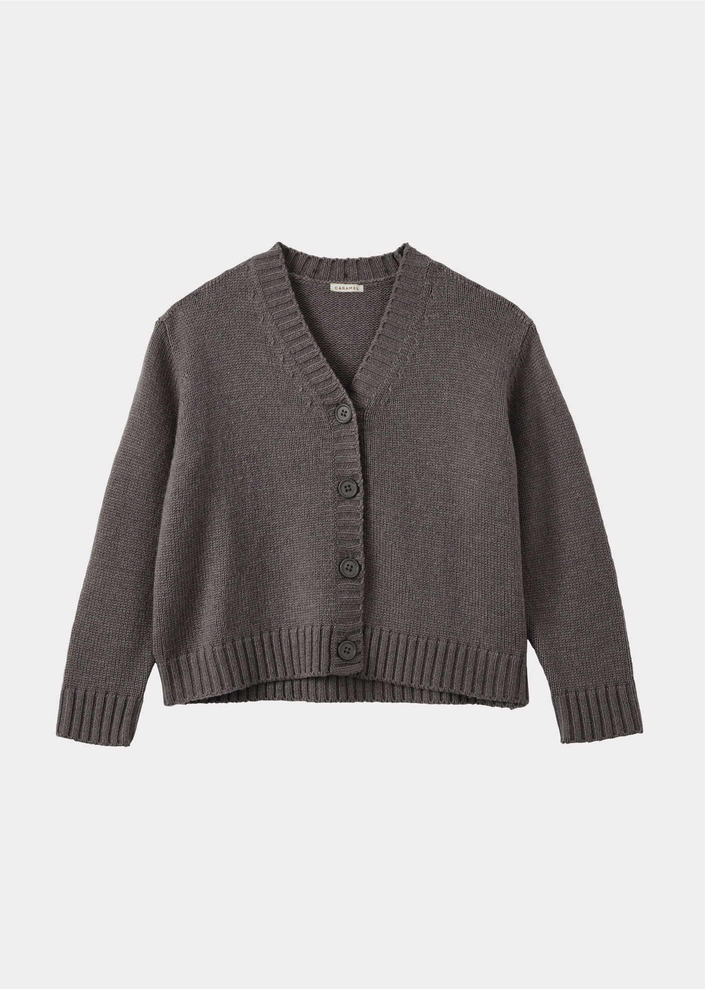 COPPER CHILDREN S WOOL MIX CARDIGAN DARK GREY
