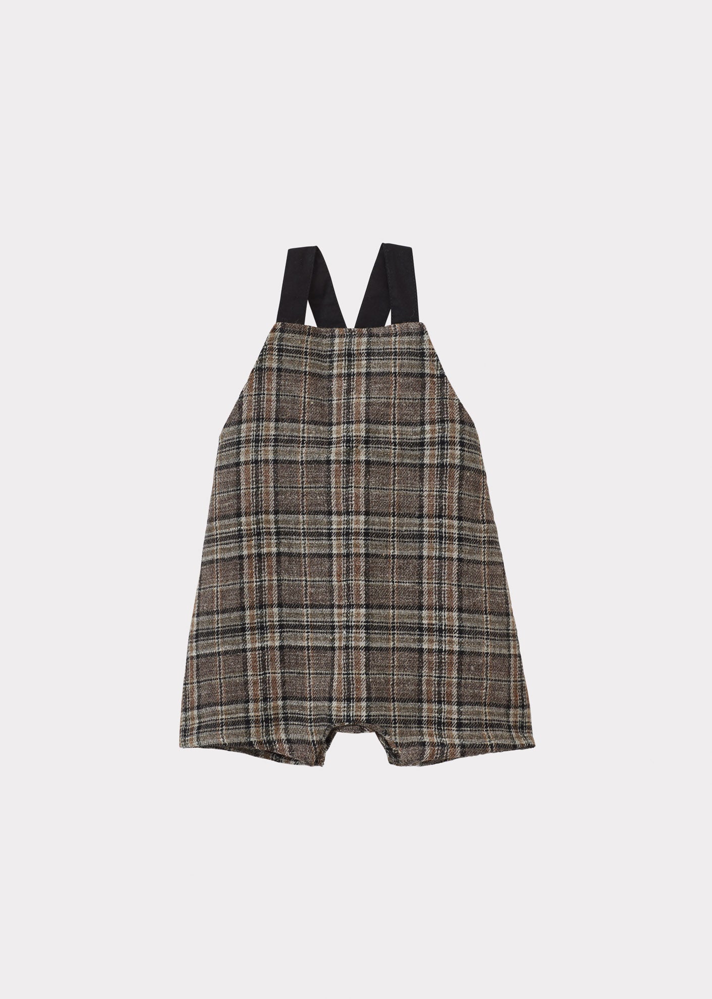 CARAMEL CHECK ROMPER