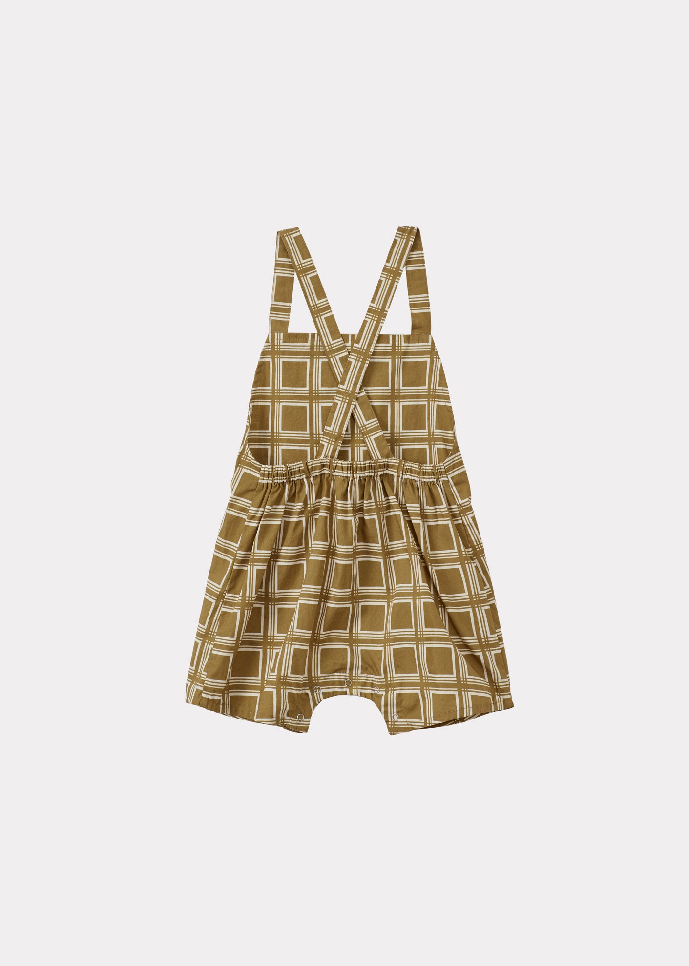 CORREA BABY COTTON ROMPER - BROWN GEO PRINT