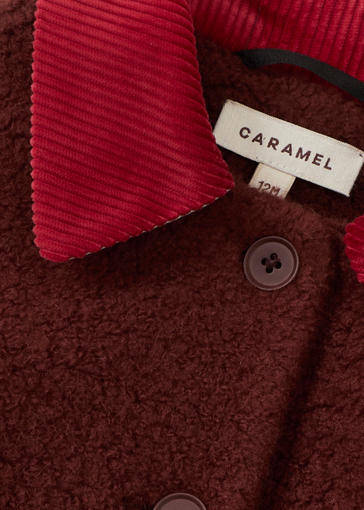 FELIX BABY WOOL COAT - BERRY BROWN