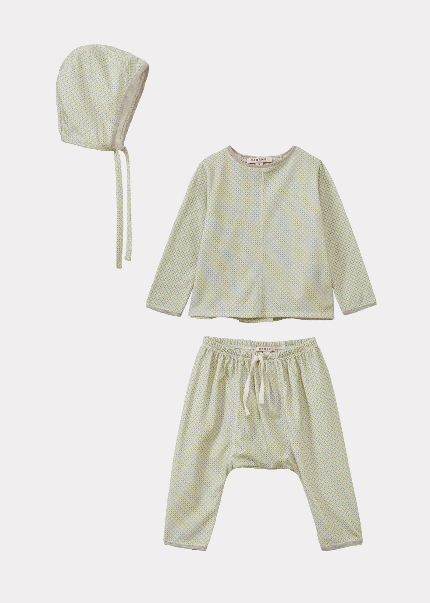 BARNES BABY TOP AND TROUSERS SET - DITSY GEO PRINT