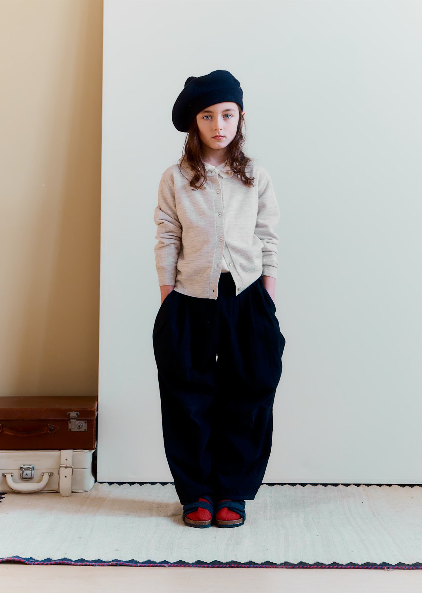 BOBBY CHILDREN'S COTTON CORDUROY TROUSERS - BLACK