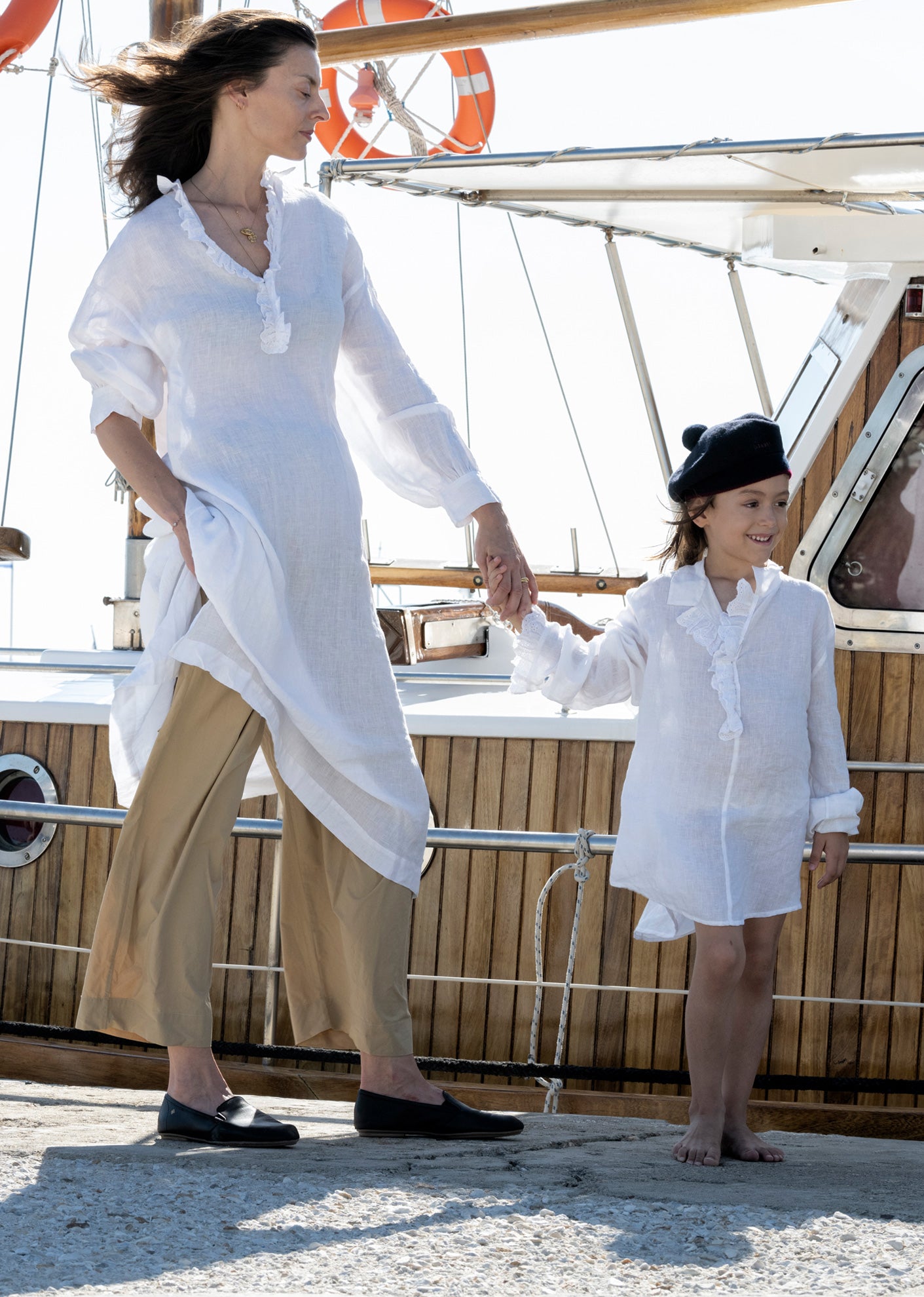 FRILL COLLAR DRESS WOMAN - WHITE