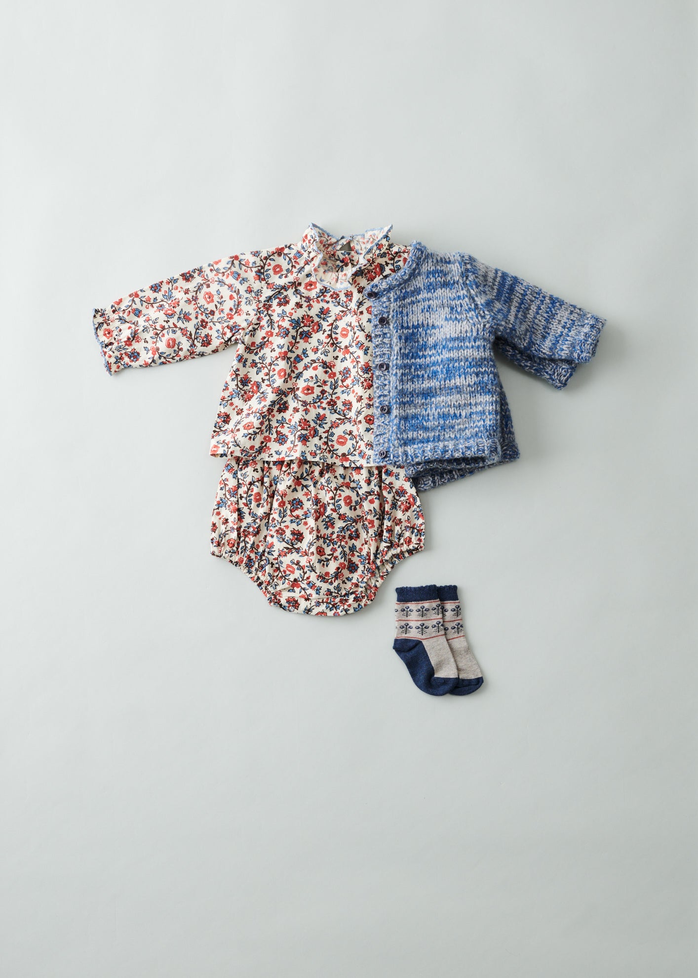 SANA BABY SET - CREAM FLORAL