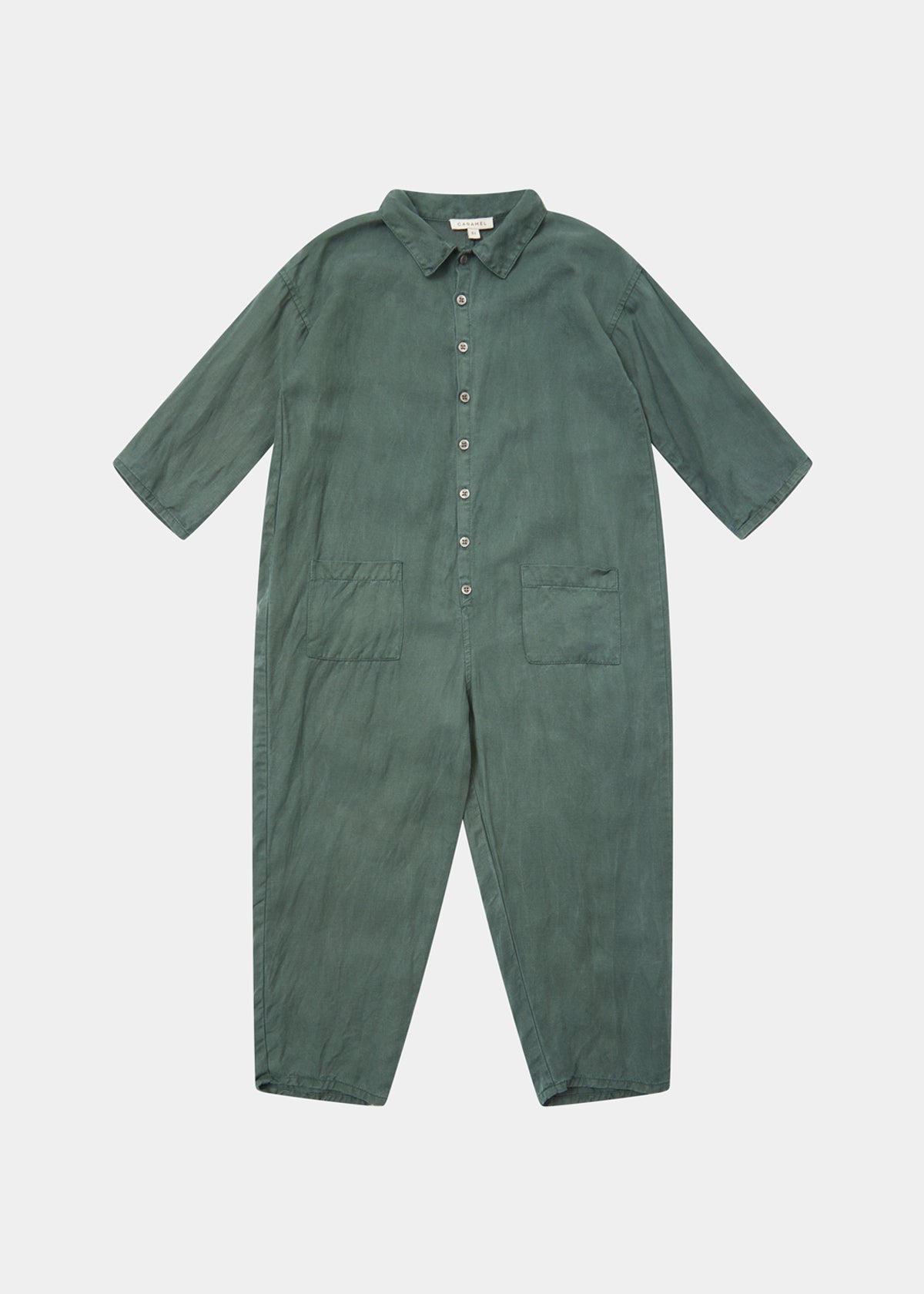 COSMOS CHILDREN'S BOILER SUIT - BOTTLE GREEN