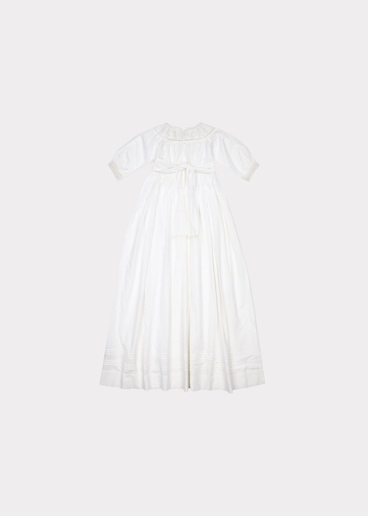 CECILIA DRESS - WHITE LAWN