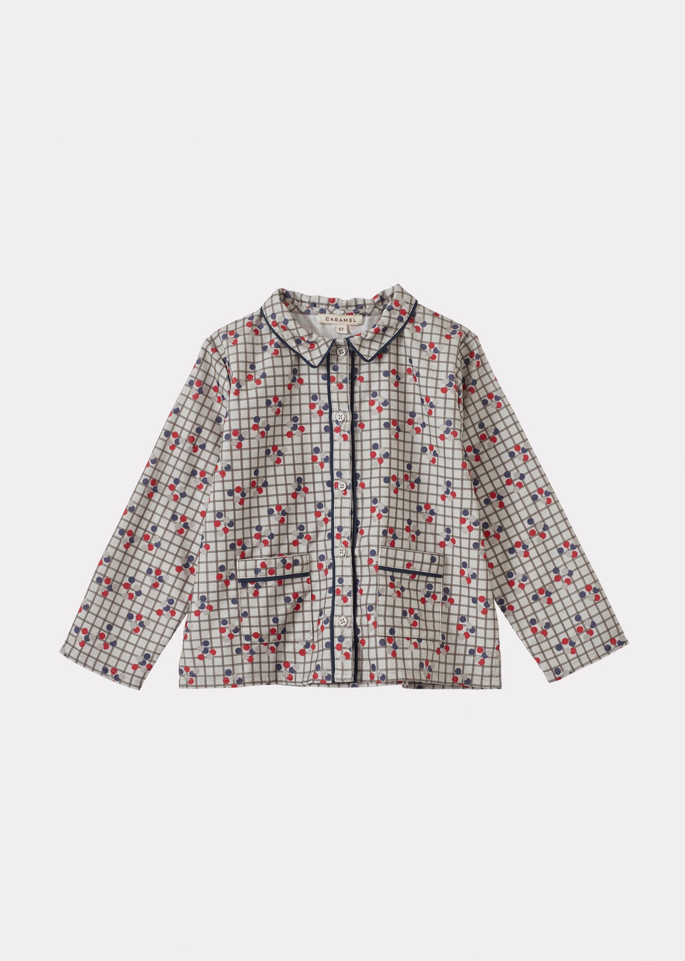 DRAGONFLY CHILDREN'S COTTON SHIRT - DOTTY CHECK