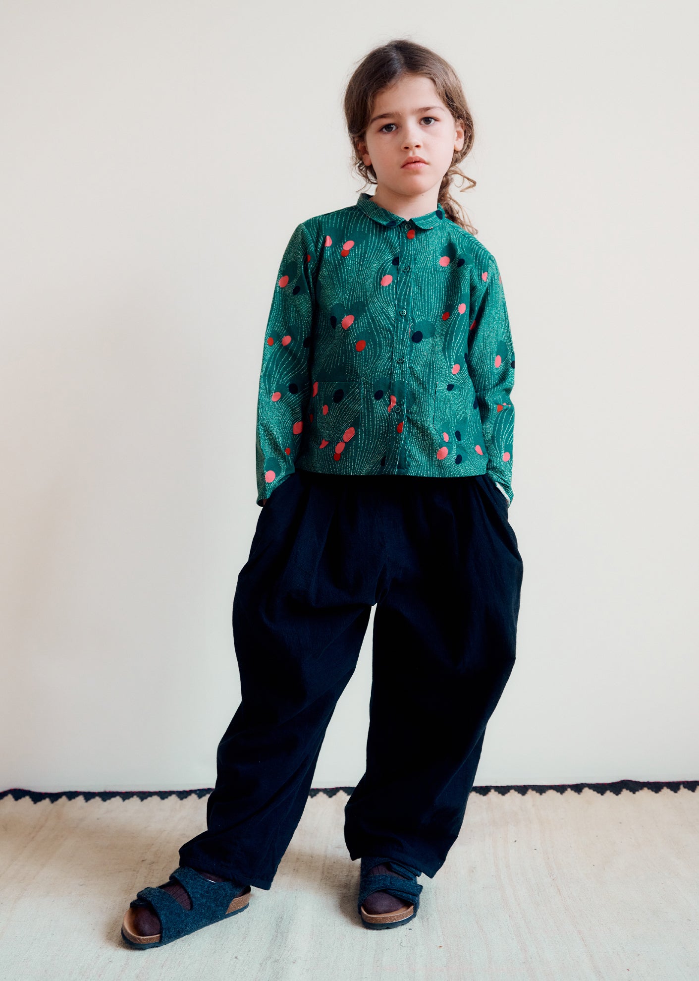 DRAGONFLY CHILDREN'S COTTON SHIRT - LIBERTY SPACE RAIN