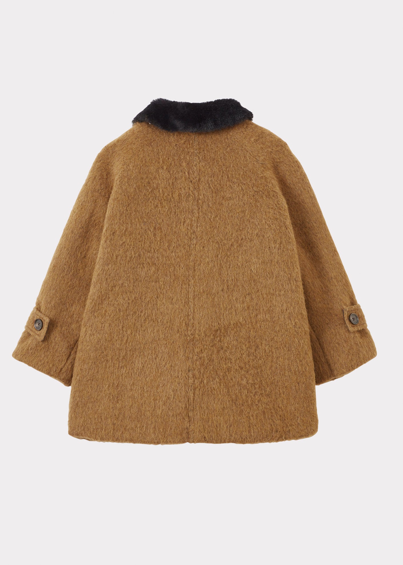 EVEREST CHILDREN'S WOOL BOUCLE COAT - CAMEL