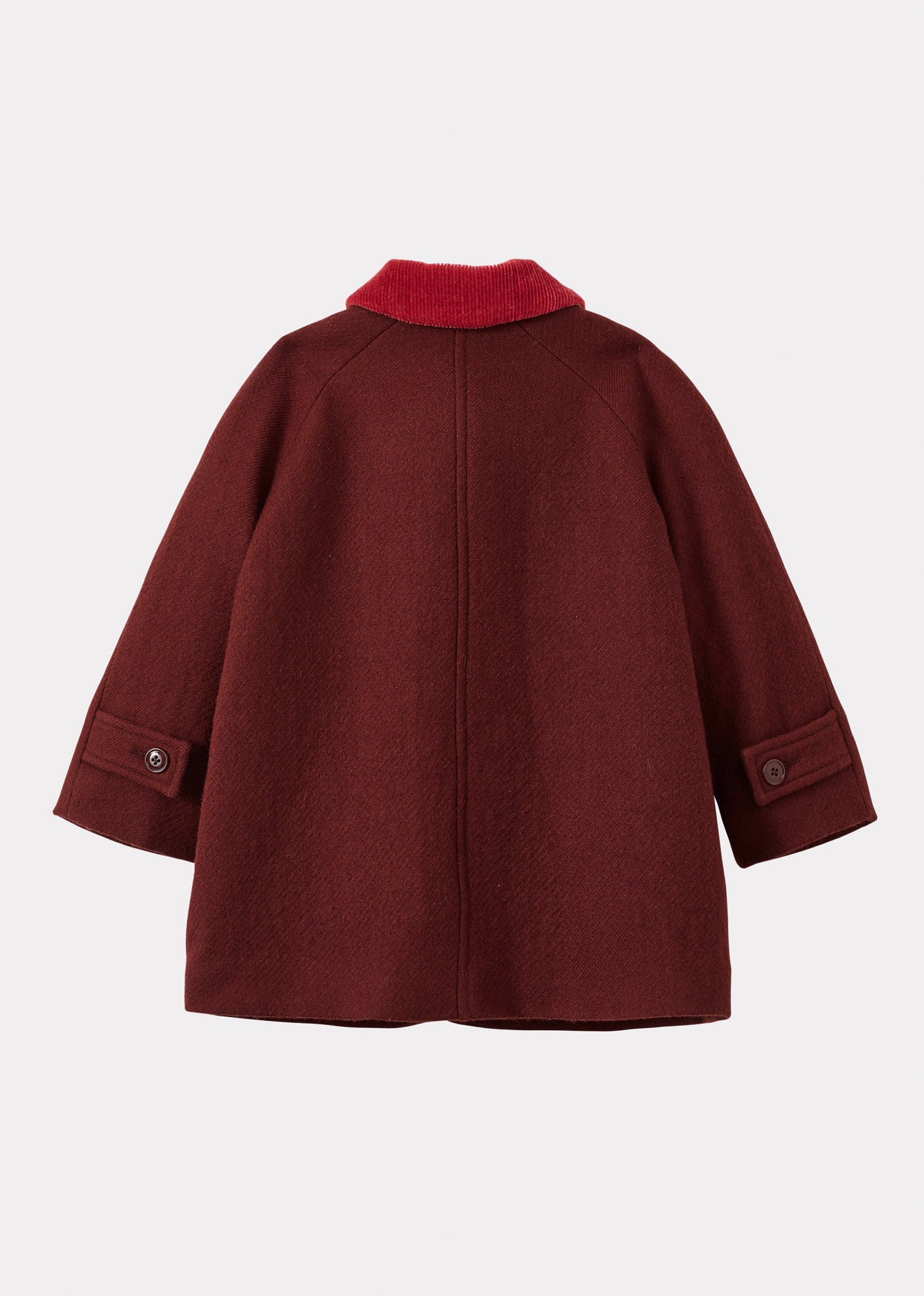EVEREST CHILDREN'S WOOL COAT - BERRY BROWN