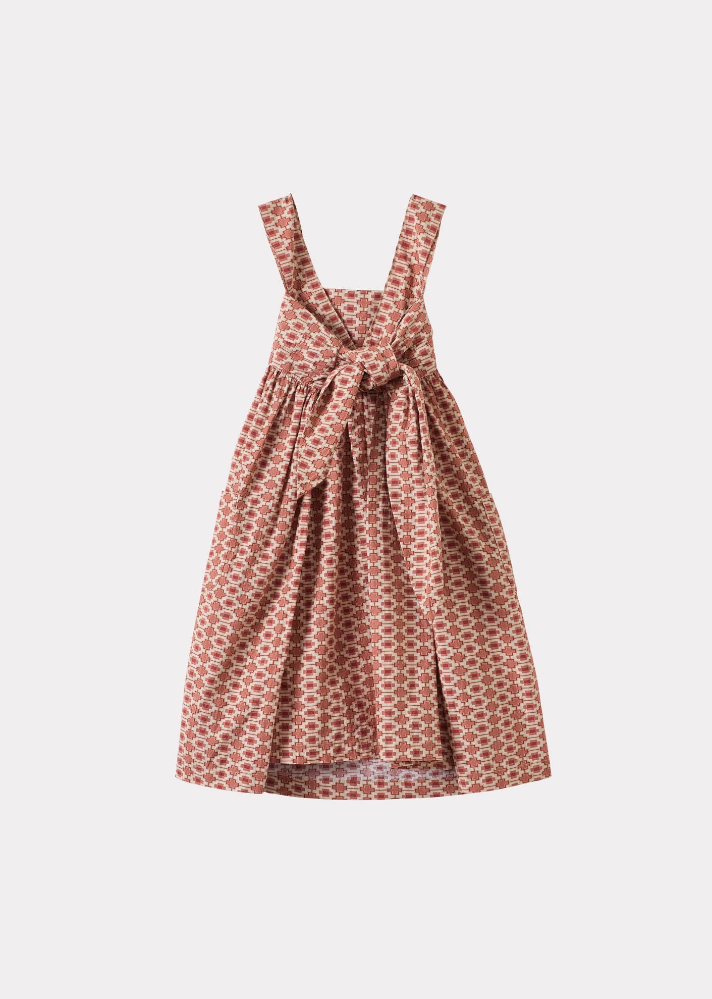 ABELIA GIRL'S COTTON DRESS - KALEIDOSCOPE PRINT