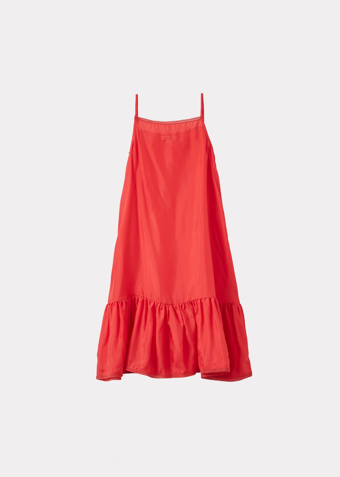 GRAPE GIRL'S SILK SLIP DRESS - POMEGRANATE