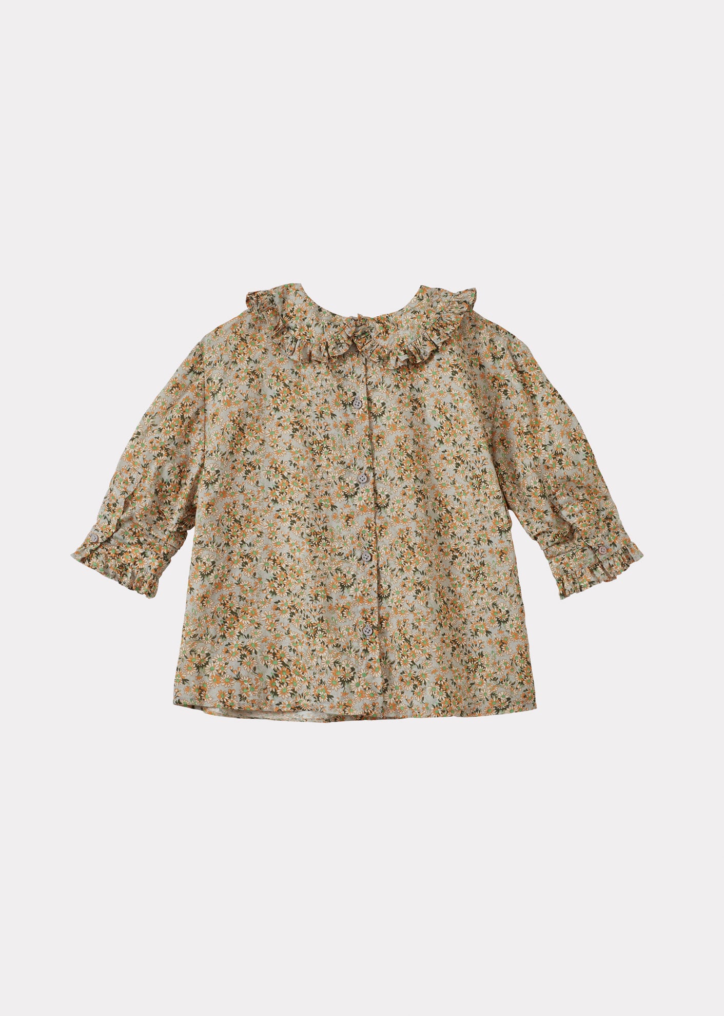 HARPER GIRL'S COTTON BLOUSE - DAISY PRINT