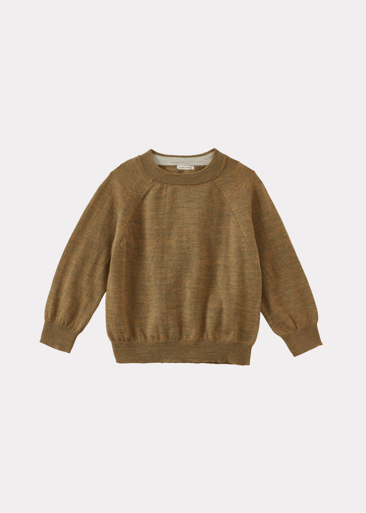 KEIRA BABY MERINO WOOL JUMPER - OCHRE