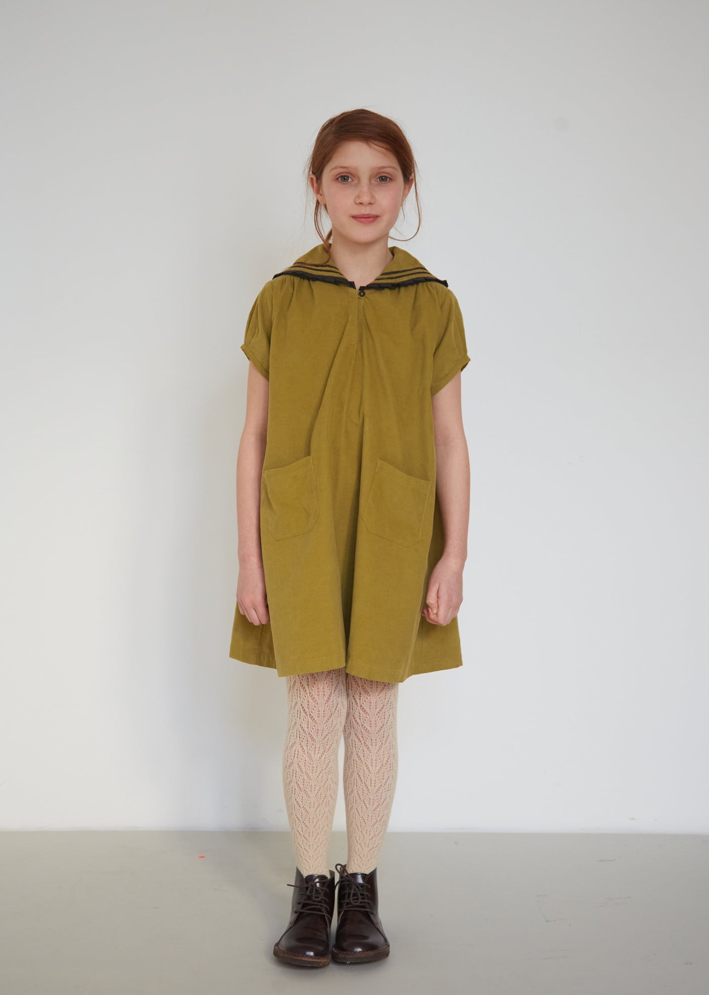 LAILA GIRL DRESS - LIME 1