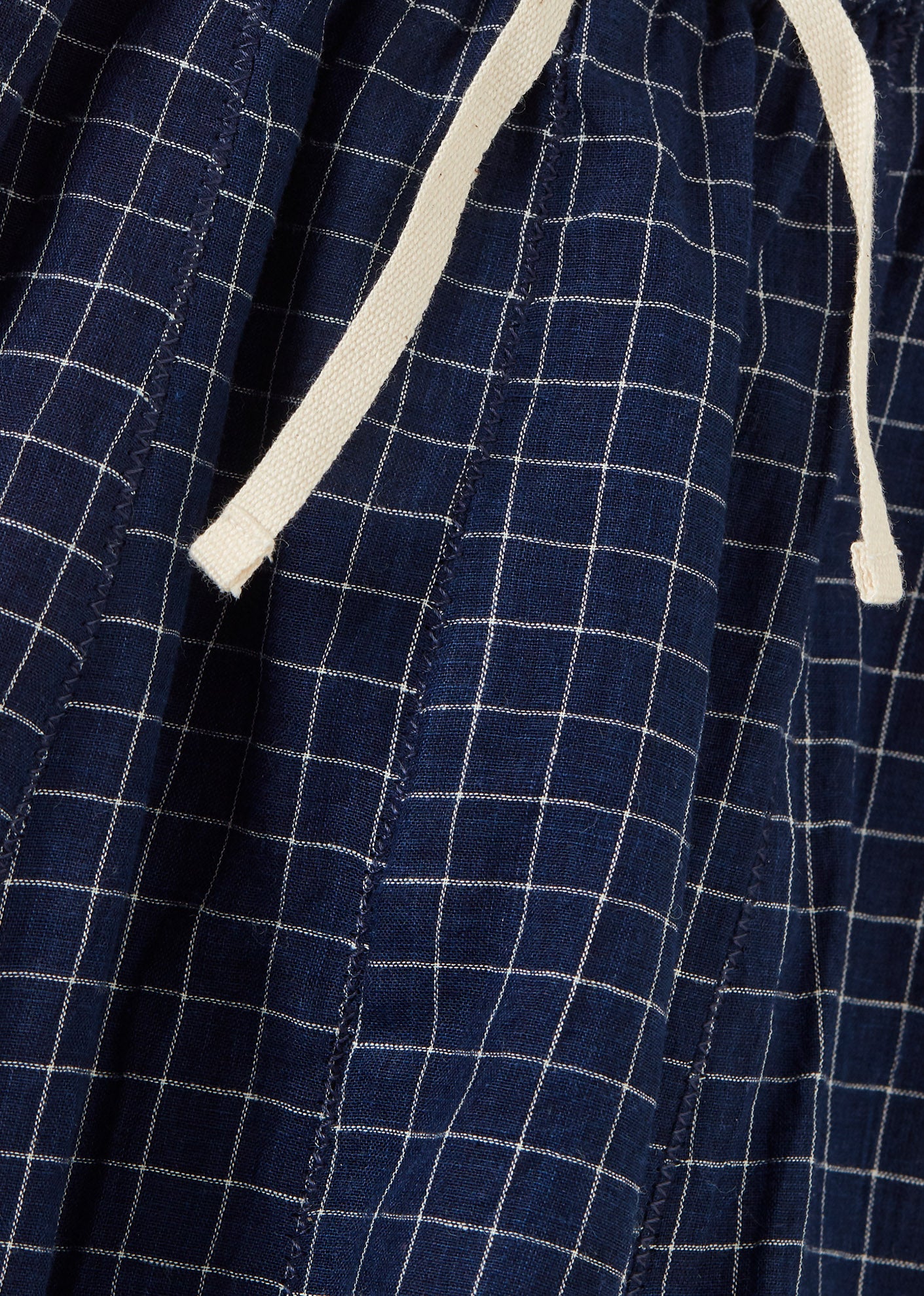 LINUM BABY COTTON TROUSERS - NAVY CHECK