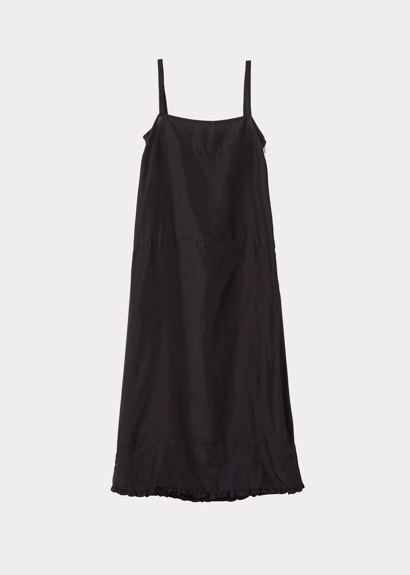 WOMEN'S A-LINE SLIP DRESS - BLACK