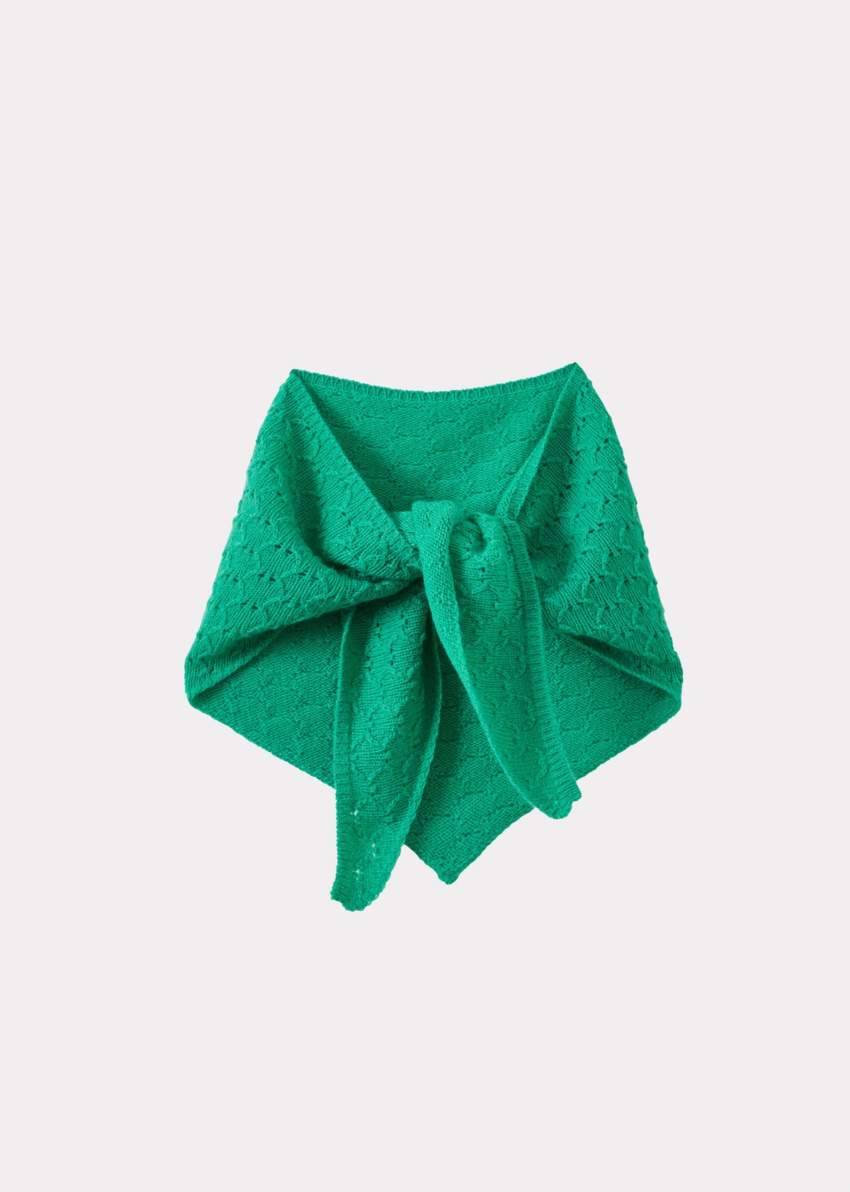 LOTTE CHILDREN'S WOOL POINTELLE SCARF - TURQUOISE
